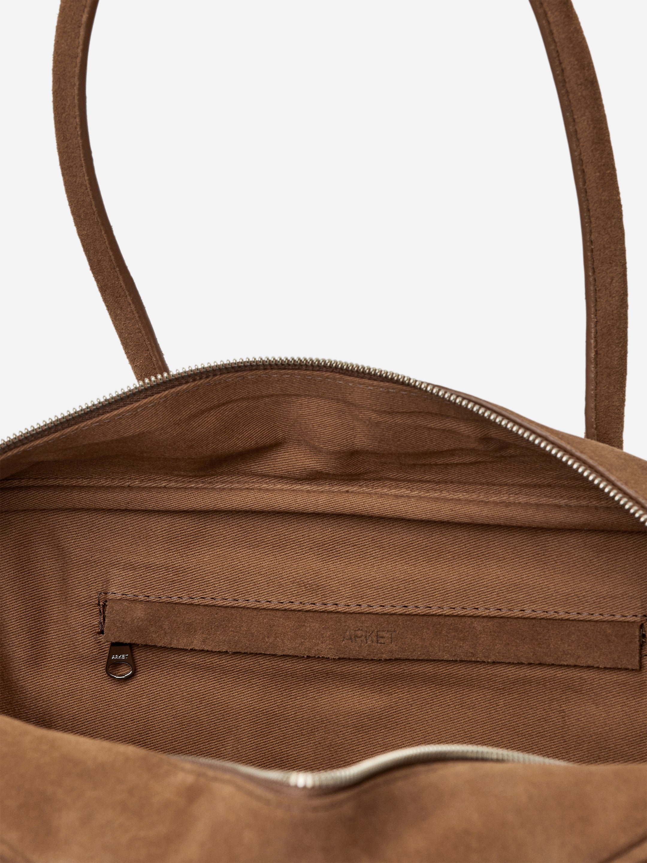 Sac de bowling en cuir suédé - Marron - Femme - StillMedia/DescriptiveDetail - 2