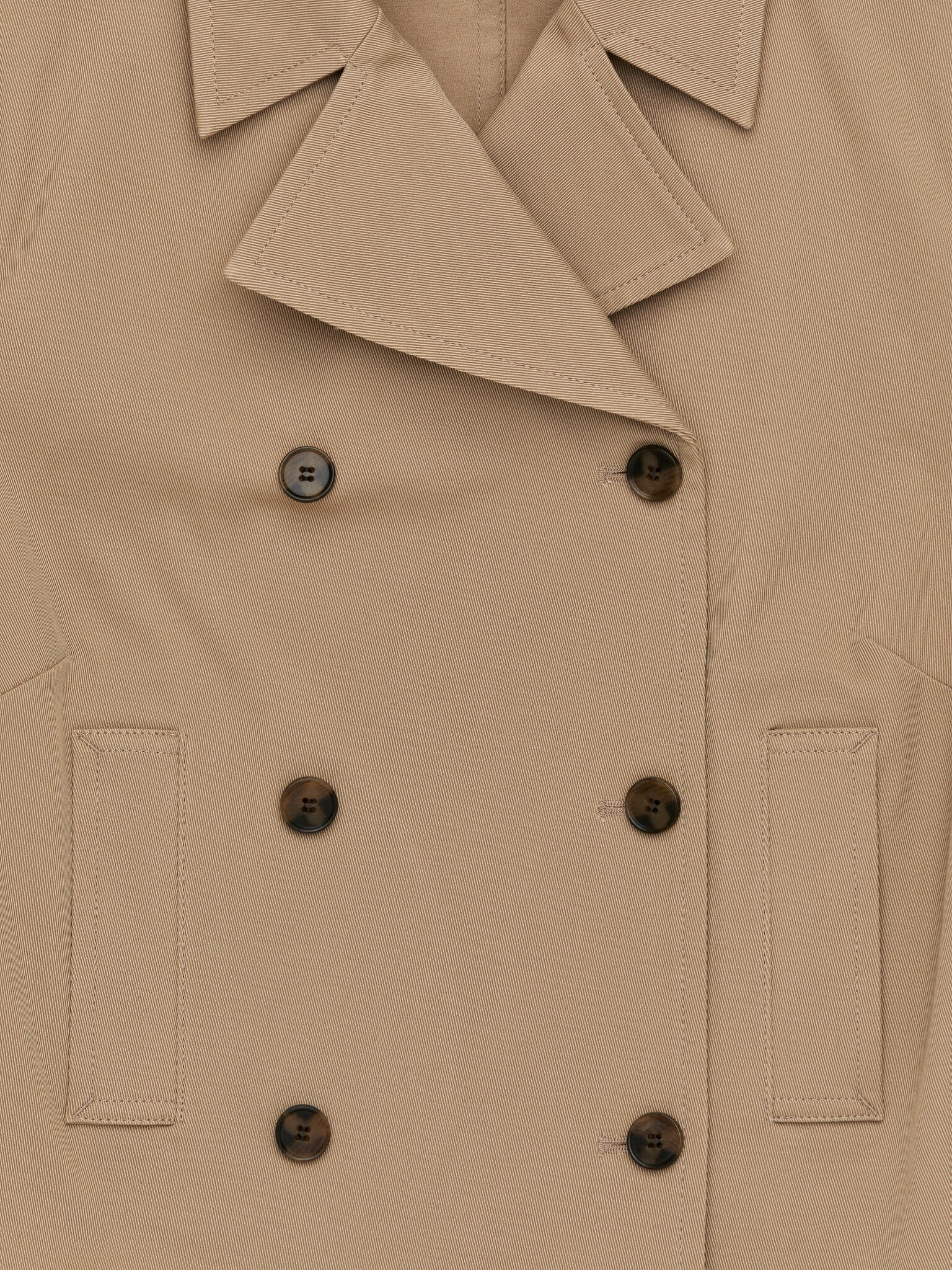 Blazer croisé en coton - Beige - 2