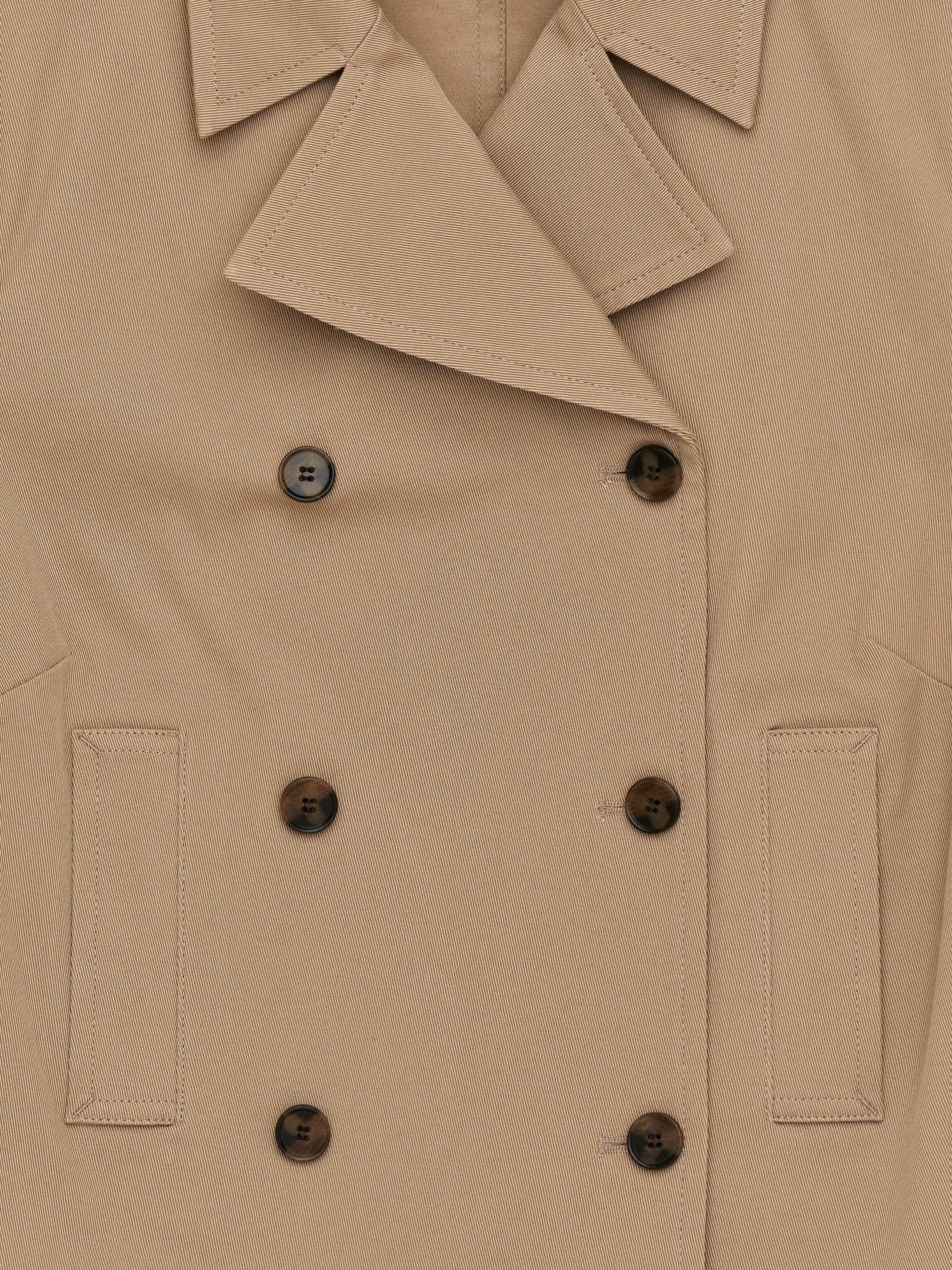 Blazer de algodón de doble botonadura - Beige - Corte ajustado - Women - StillMedia/DescriptiveDetail - 1