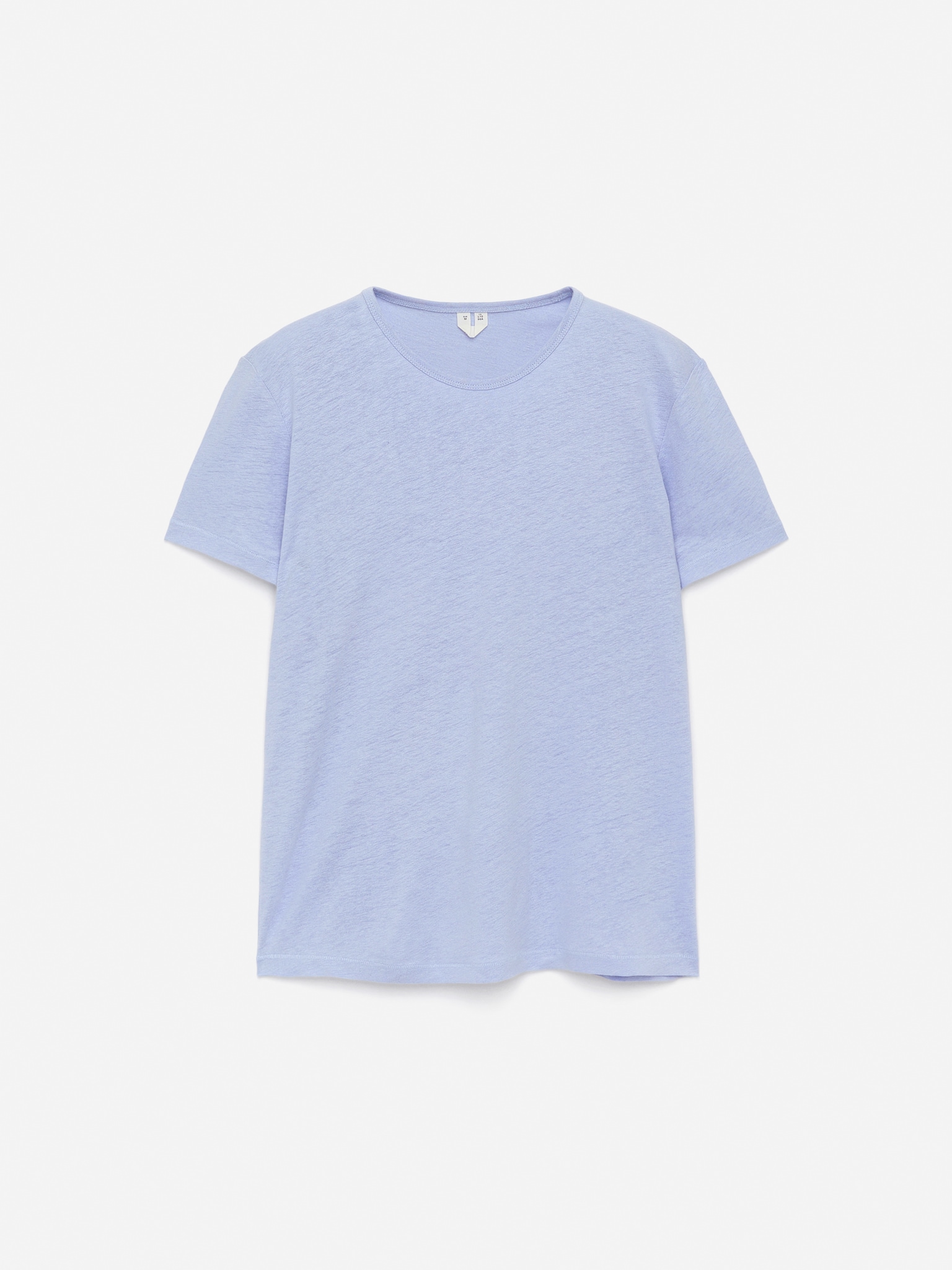 Tričko ze směsi lnu - Light Blue/Tmavě modrá/White