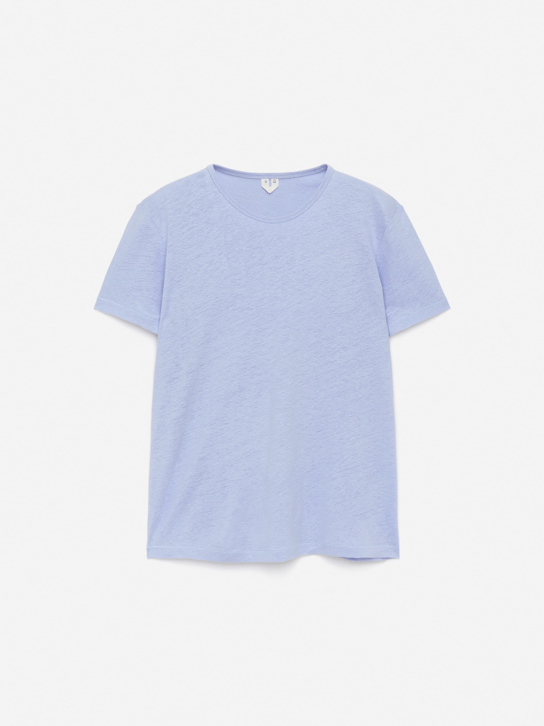 Linen-Blend T-Shirt - Light Blue - Regular fit - Women - StillMedia/DescriptiveStillLife - 1