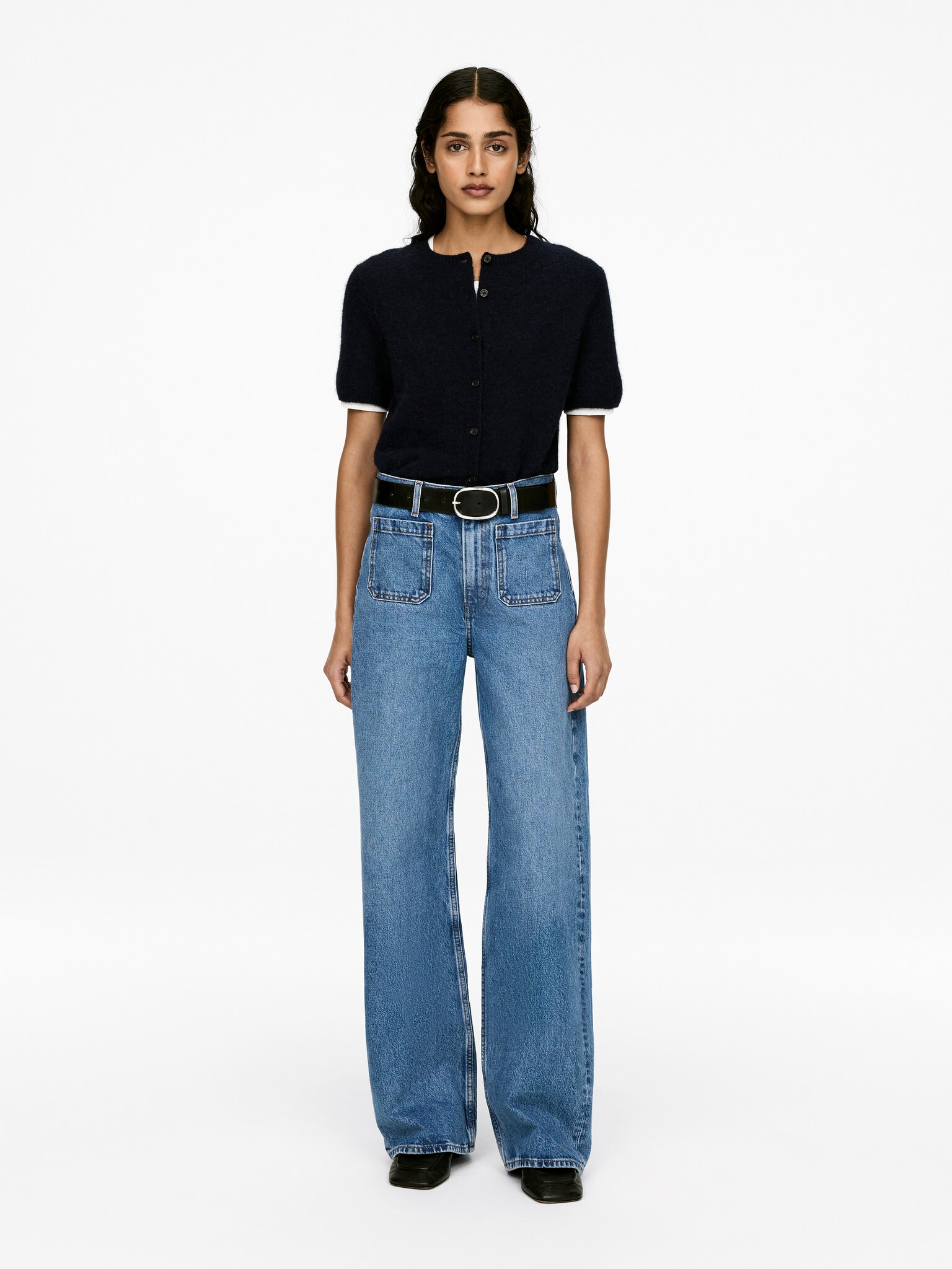 LUPINE Flared Jeans - Mid Blue/Blue/Black - 1