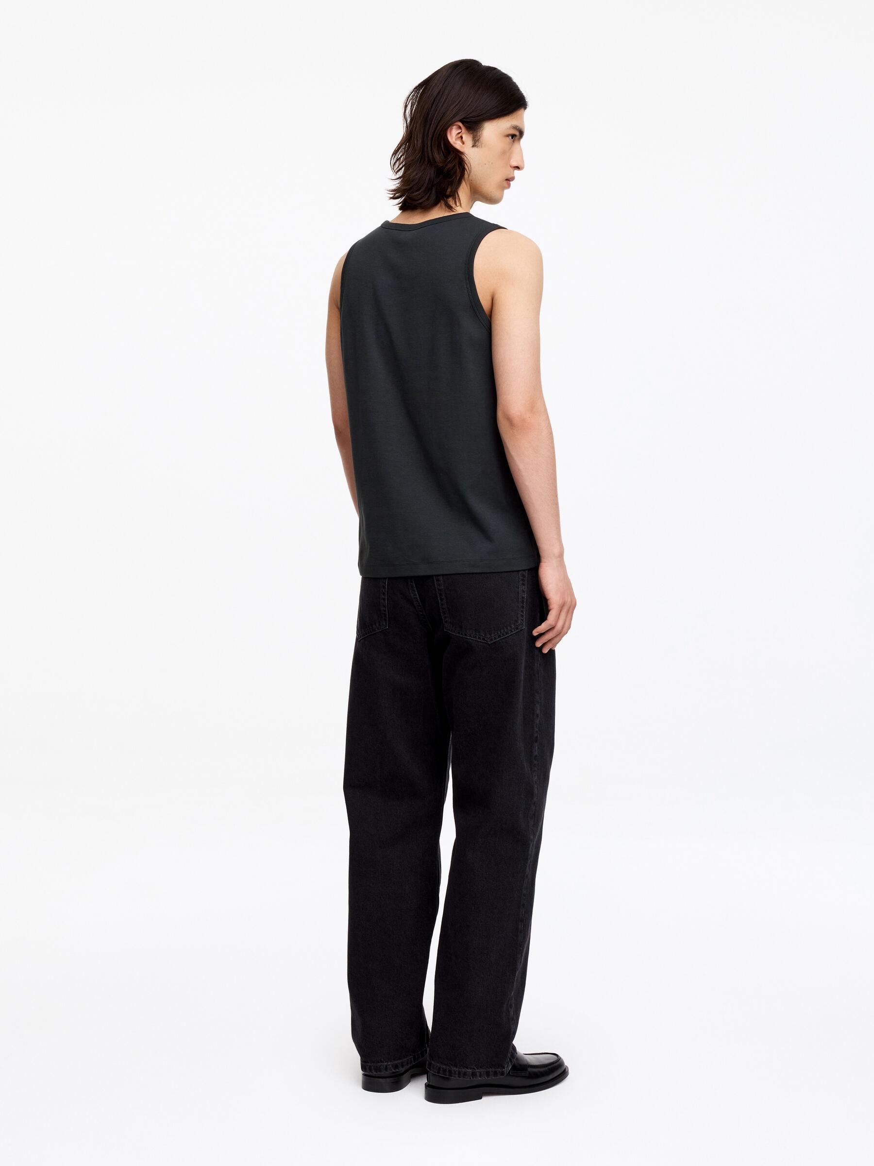Ribbed Tank Top - Dark Grey - Regular fit - Men - StillMedia/Lookbook - 5