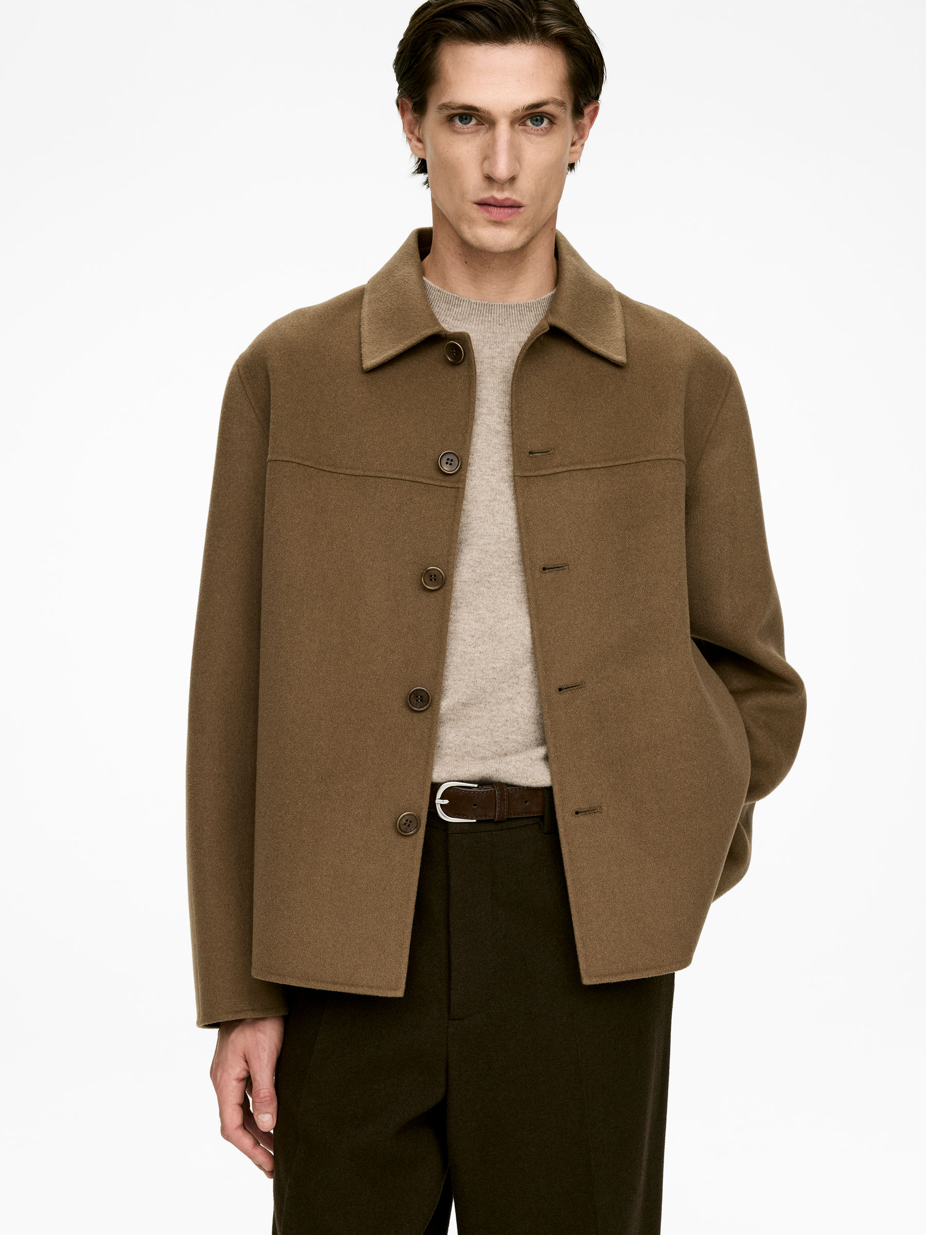 Slim Leather Belt - Brown - Men - StillMedia/Lookbook - 4