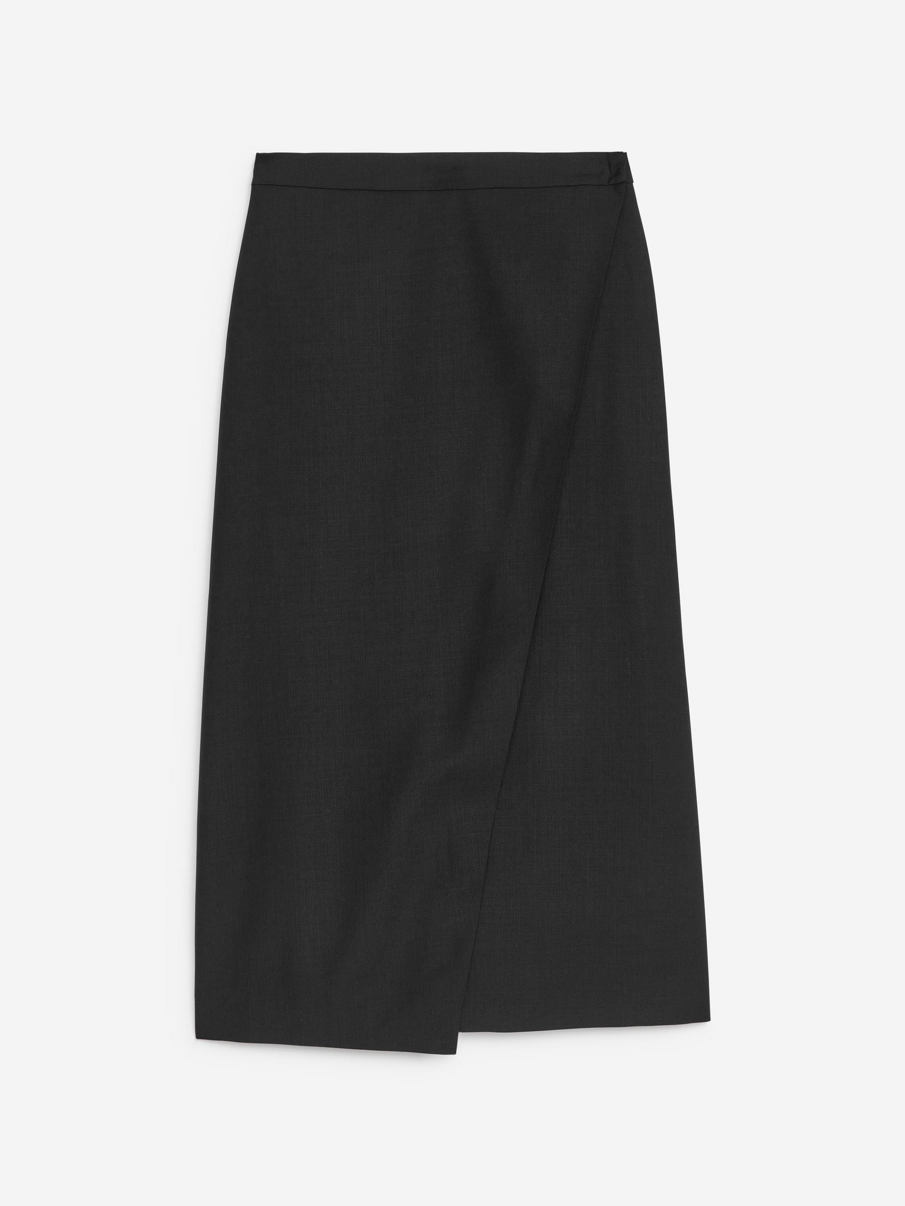 Pencil Wrap Skirt-#272628-12504