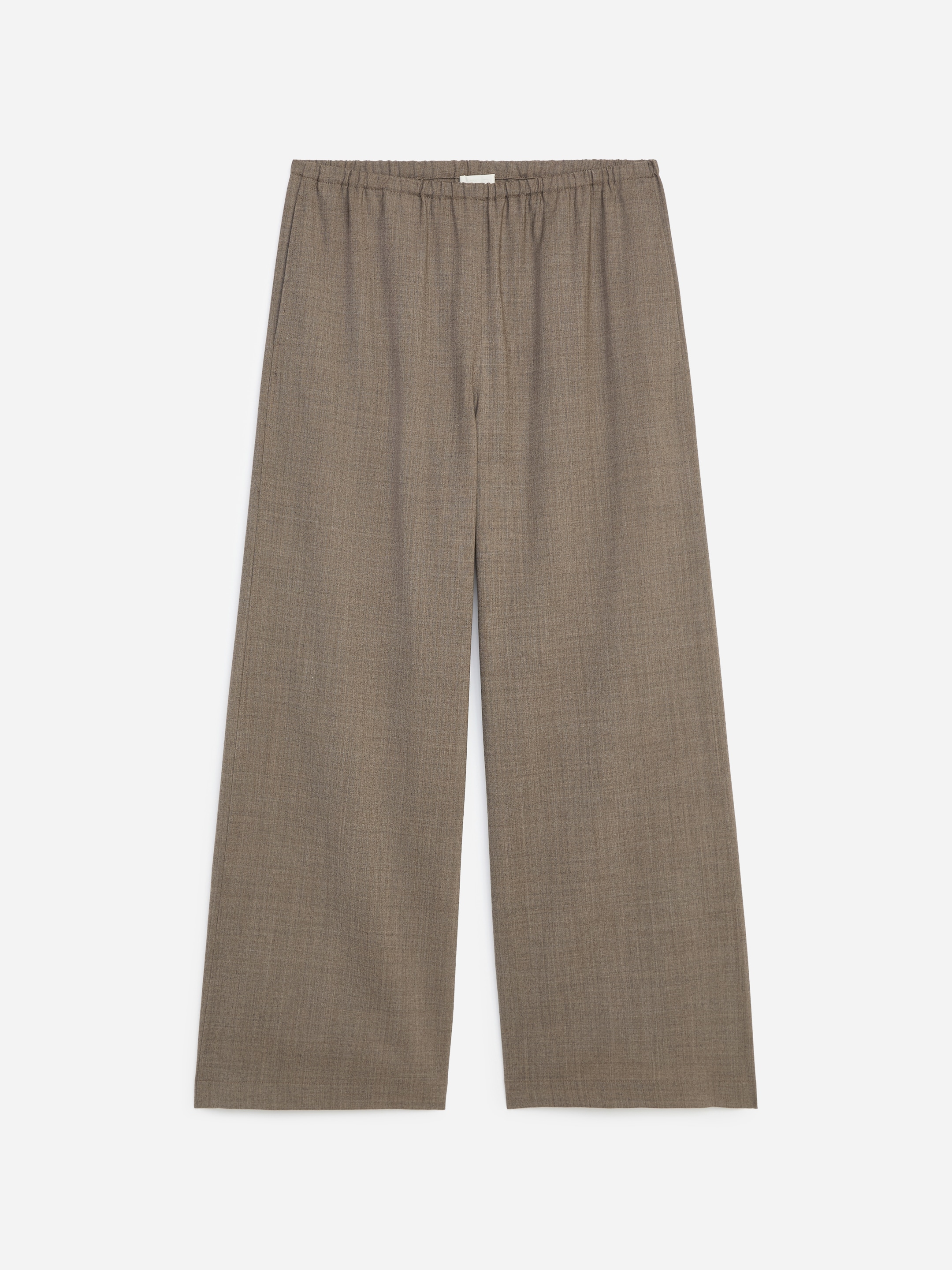 Wool-blend Flannel Trousers - Dark brown - Regular fit - women - StillMedia/DescriptiveStillLife - 1