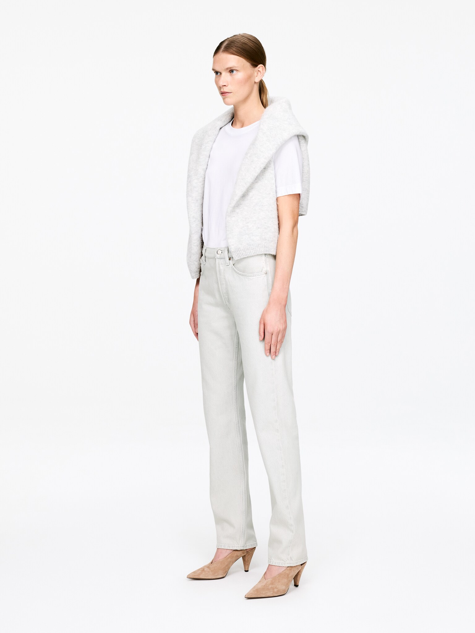 SNOW Straight Jeans - Cremeweiß/Weiß/Schwarz/Taubenblau - 3