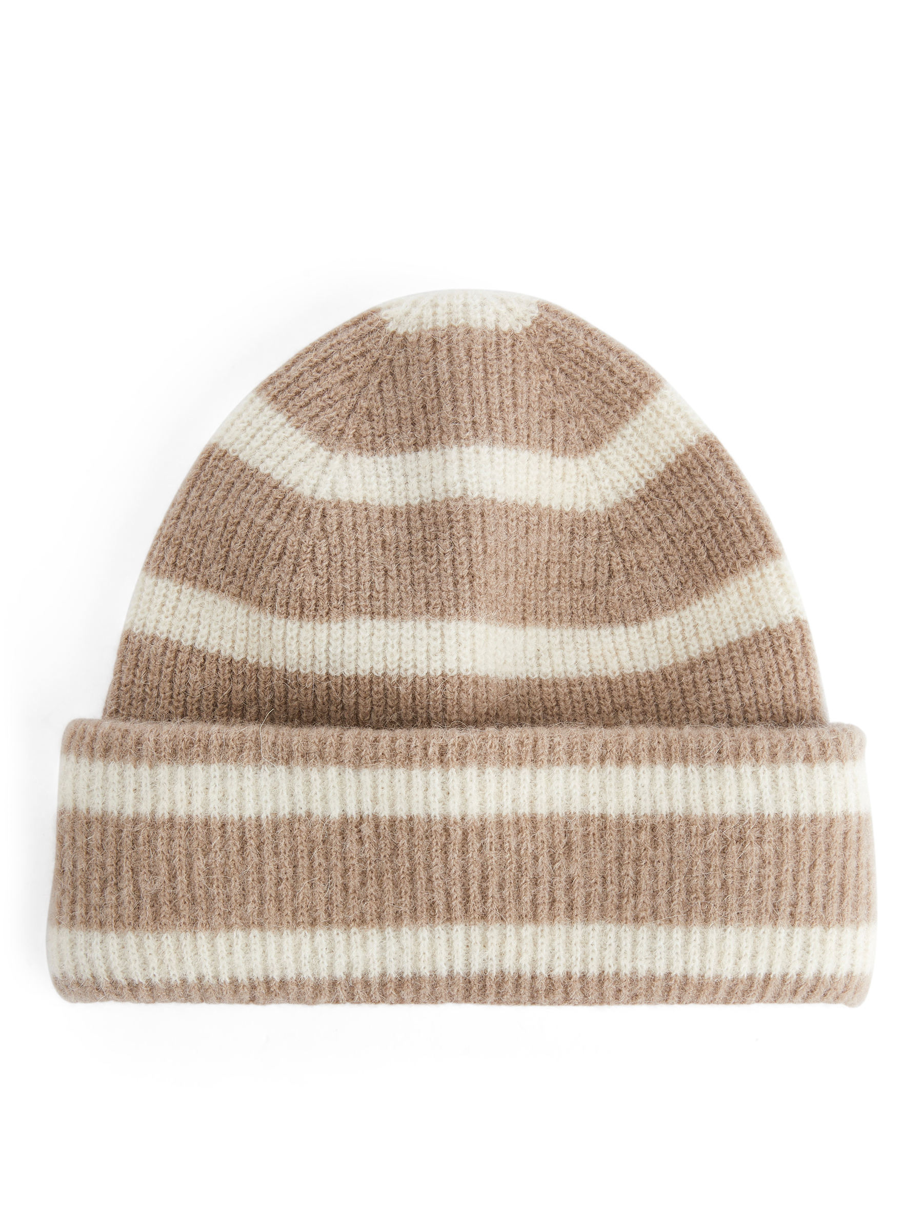Alpaca-Wool Blend Beanie-#97897C-12606
