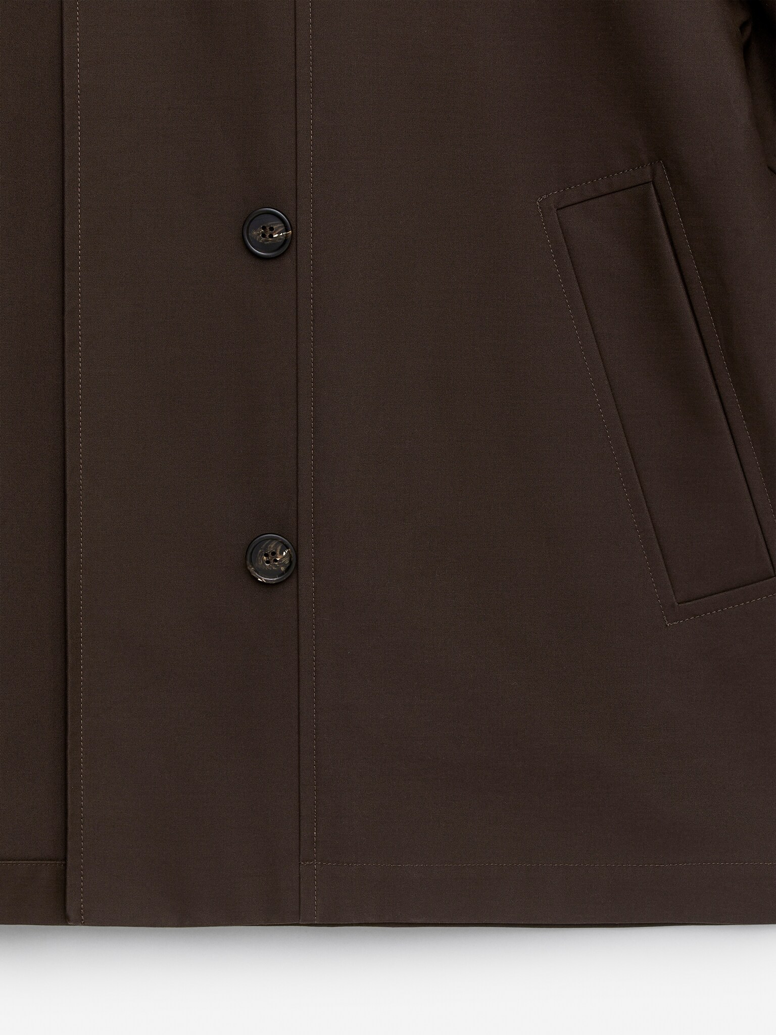 Veste en coton doublée - Marron foncé/Beige foncé - 7