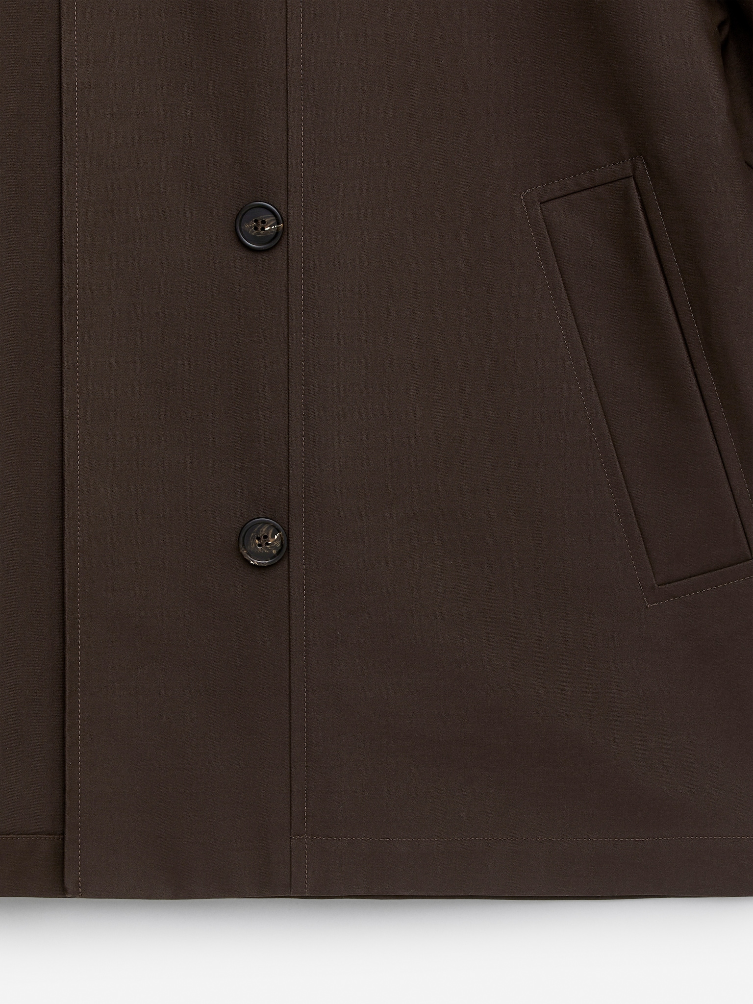 Veste en coton doublée - Marron foncé/Beige foncé - 4