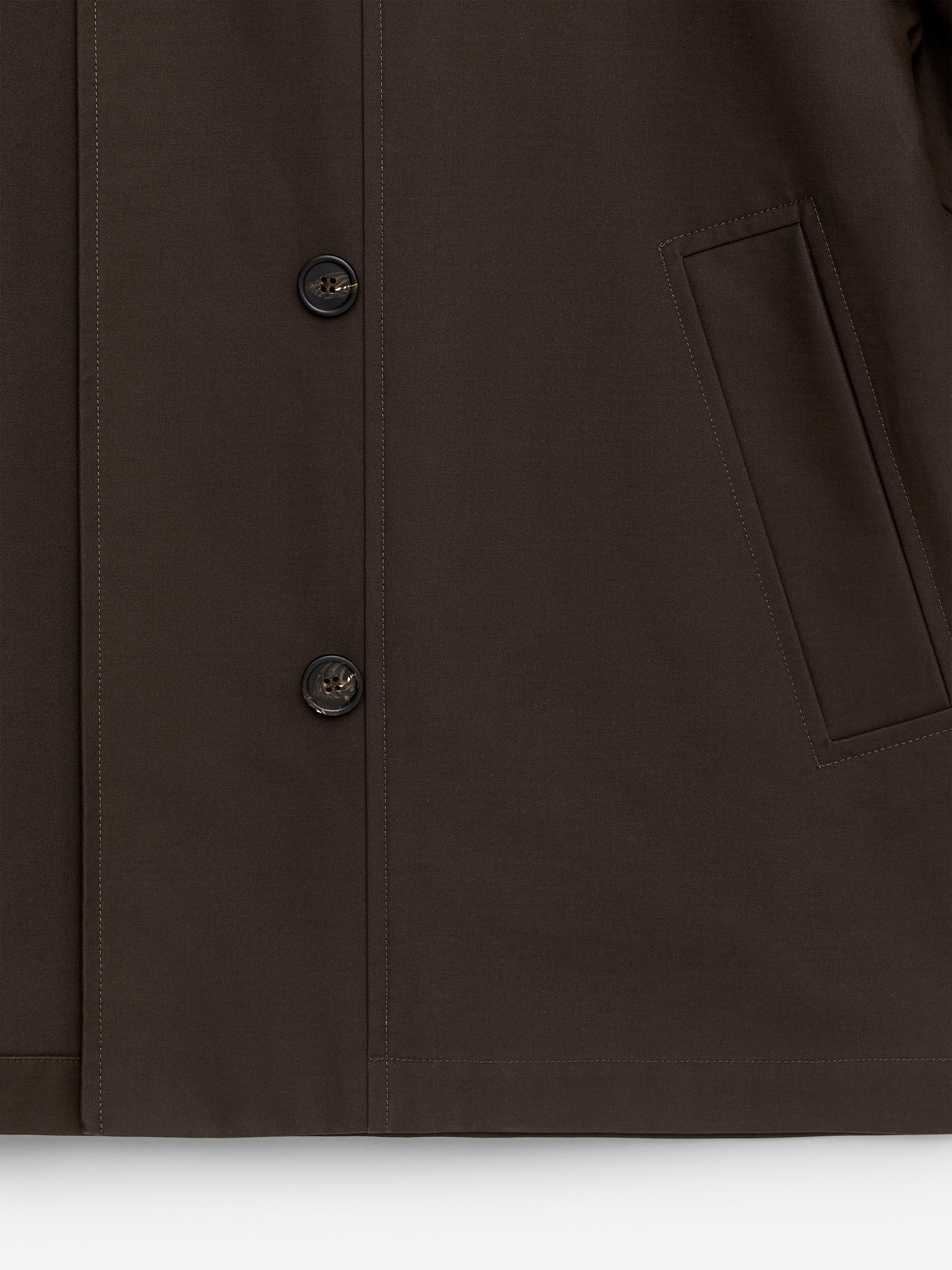 Veste avec col en velours côtelé - Marron foncé - Loose fit - Femme - StillMedia/DescriptiveDetail - 3