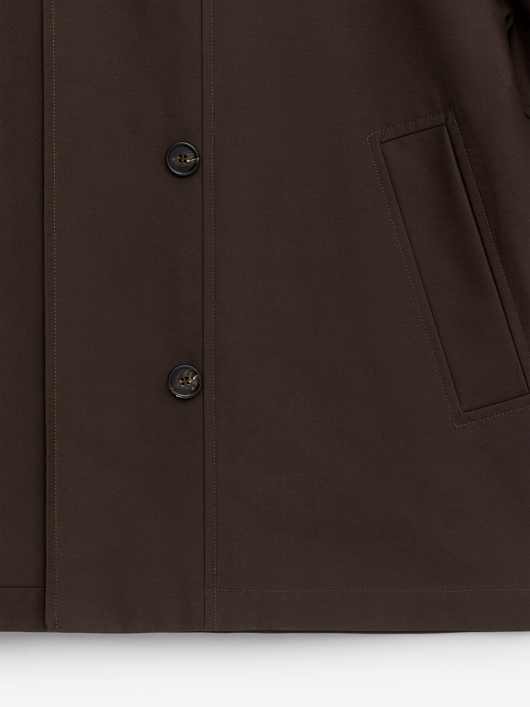 Lined Cotton Jacket - Dark Brown - Loose fit - Women - StillMedia/DescriptiveDetail - 3