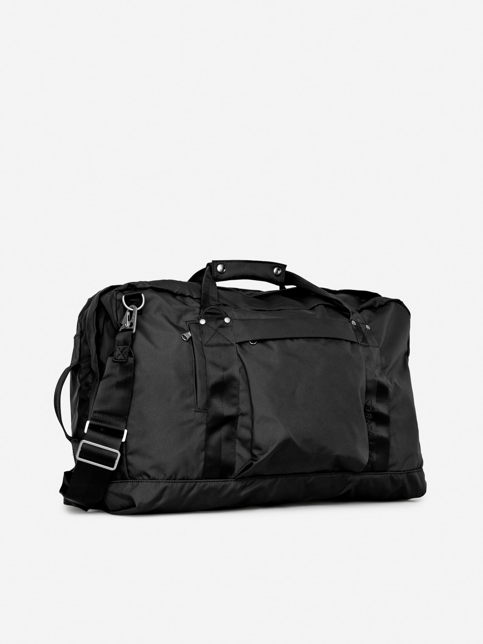 Bolso 72-hour de tela de lana gruesa triple - Negro/Beige oscuro/Verde caqui - 11