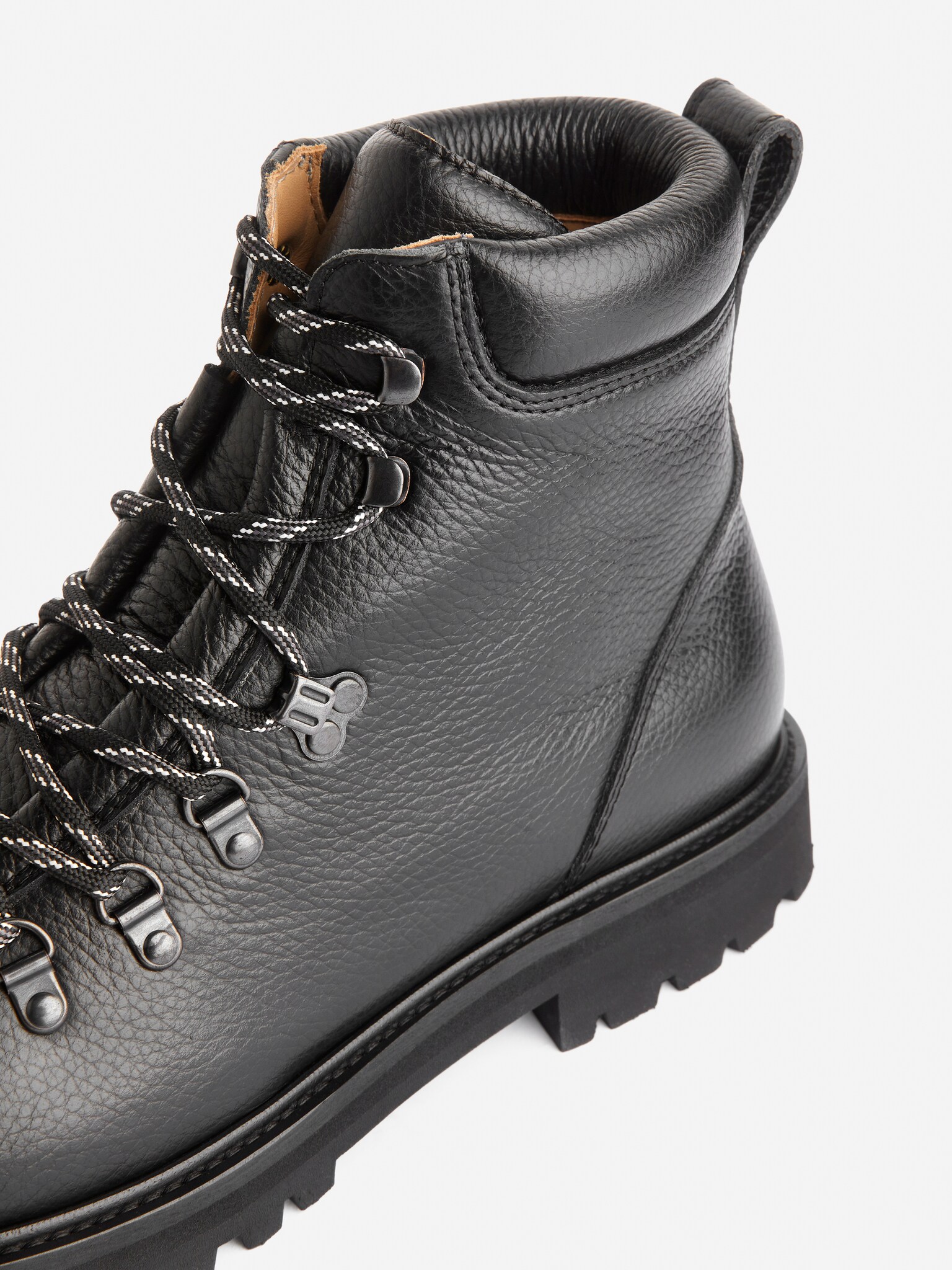 Bottes de randonnée en cuir - Noir/Marron foncé - 4