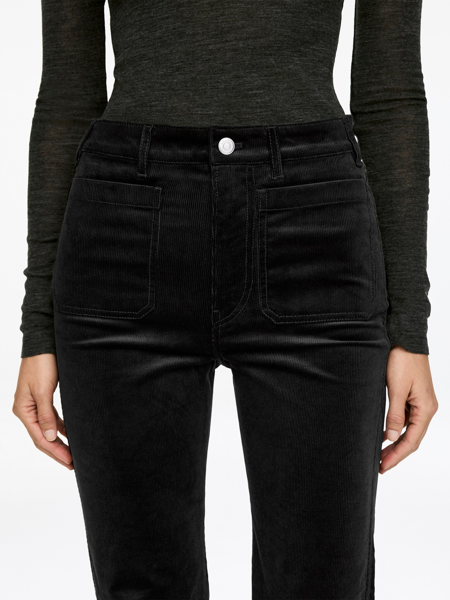 LUPINE Flared Corduroy Jeans - Black - 6