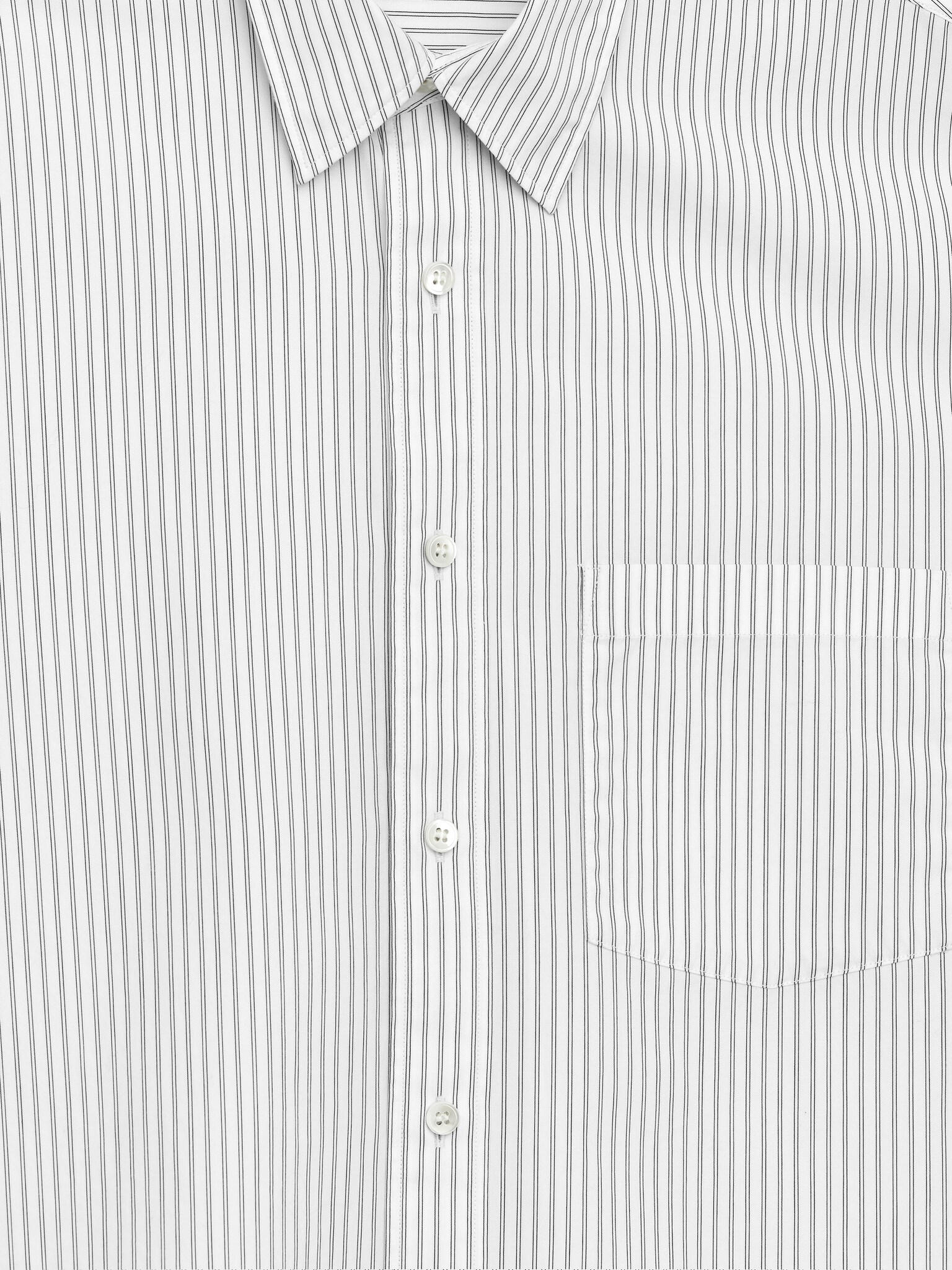 Chemise en popeline décontractée - Blanc/Rayures/Bleu/Blanc/Blanc/Blanc/Bleu/Bleu/Blanc - 2
