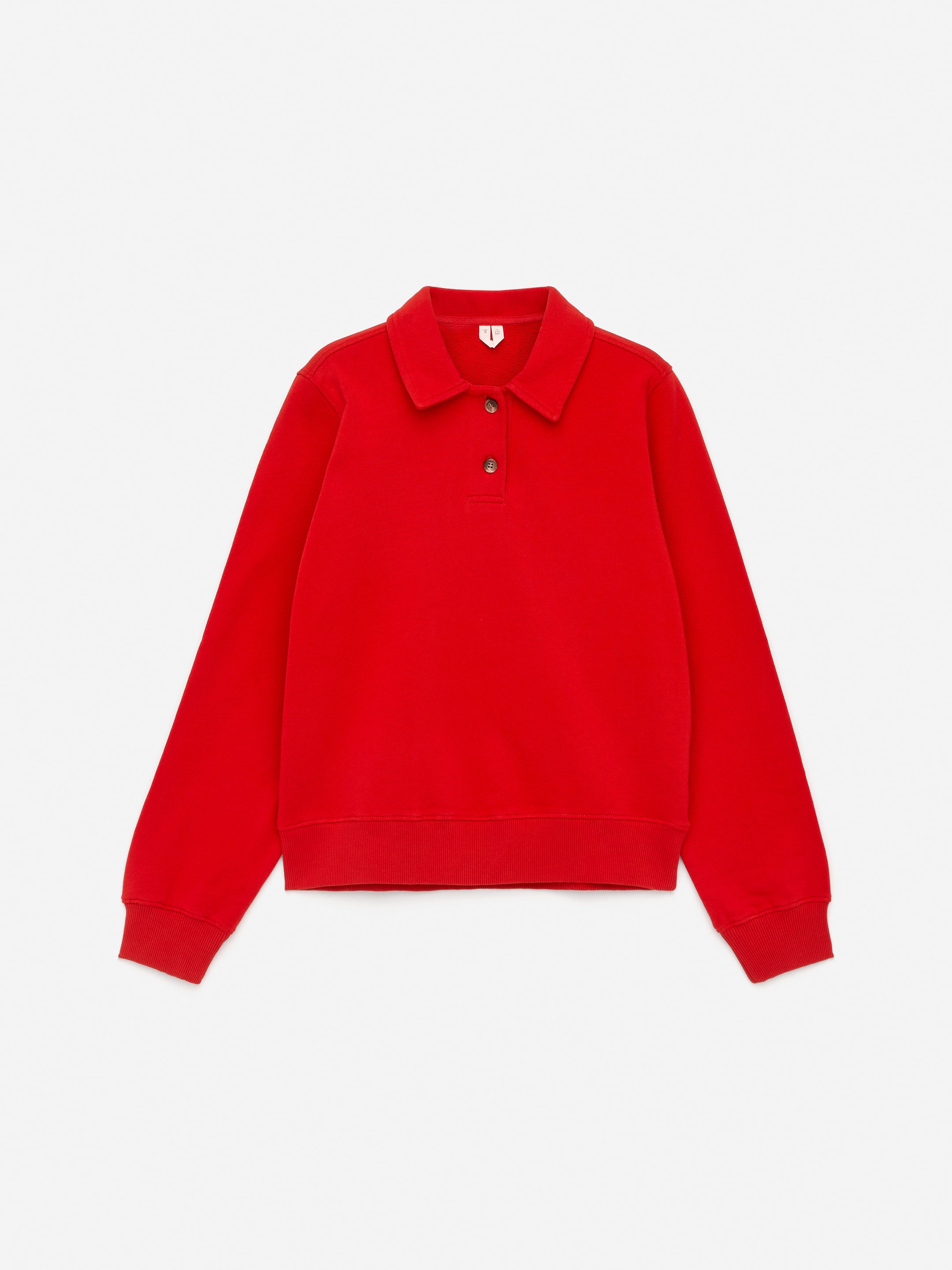 Terry Polo Shirt - Red - Slim fit - Women - StillMedia/DescriptiveStillLife - 1