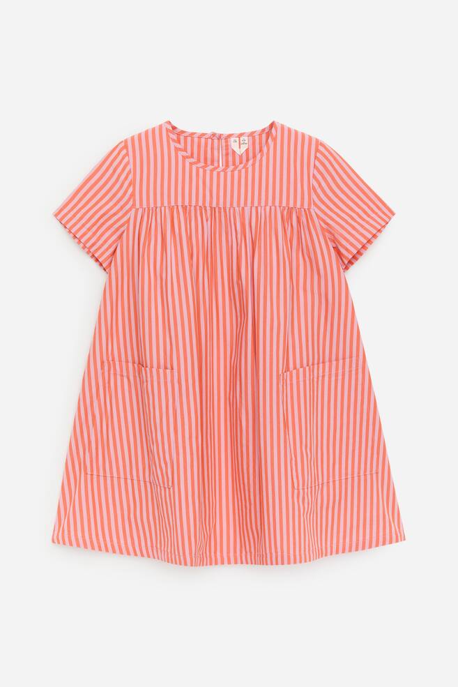 Baumwollkleid - Orange/Rosa/Blau/Weiß/Grün/Hellblau/Lila/Geblümt - 1