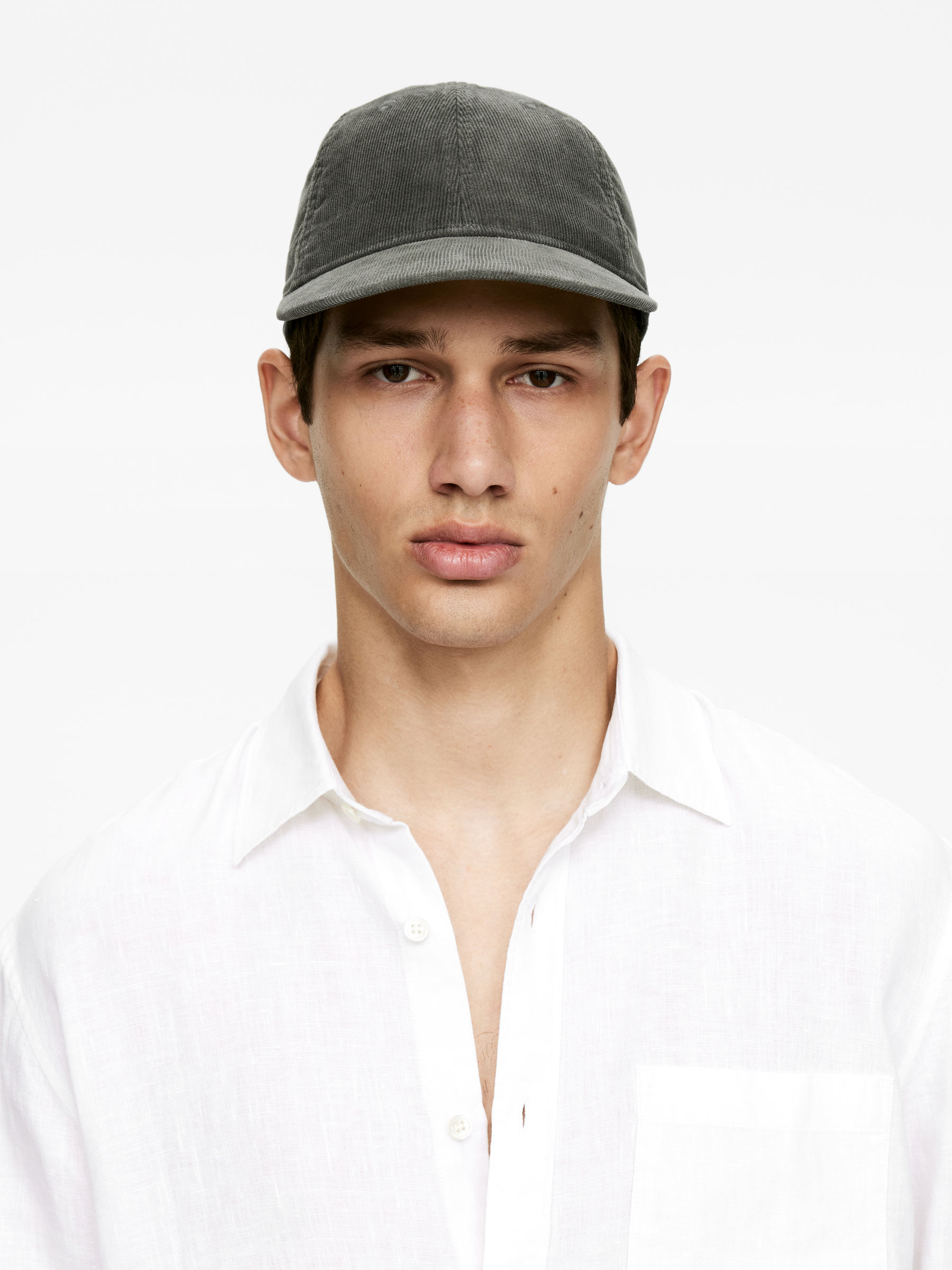 Corduroy Cap-#4D4E45-15941