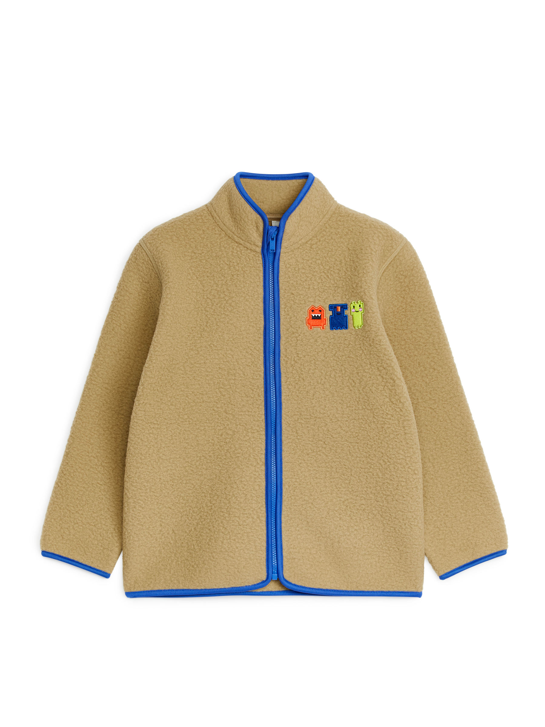 Embroidered Fleece Jacket – Beige – Children – ARKET DK