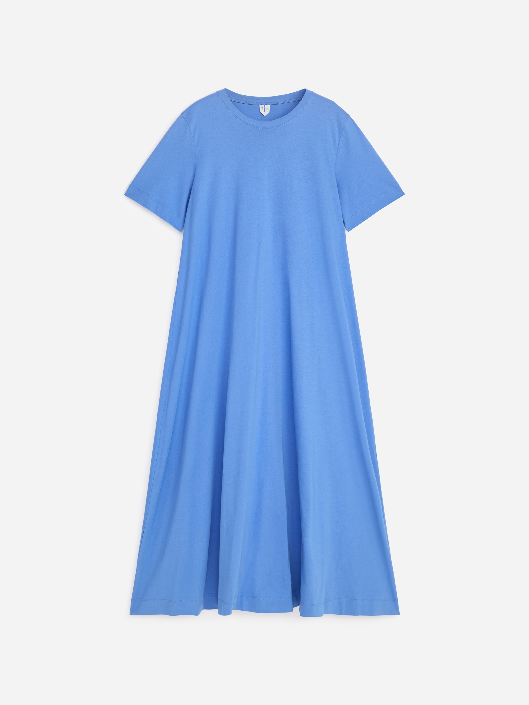 blue embroidered midi dress Farm Rio Light Blue Embroidery Short Sleeve Midi Dress Light Blue / M main image 1