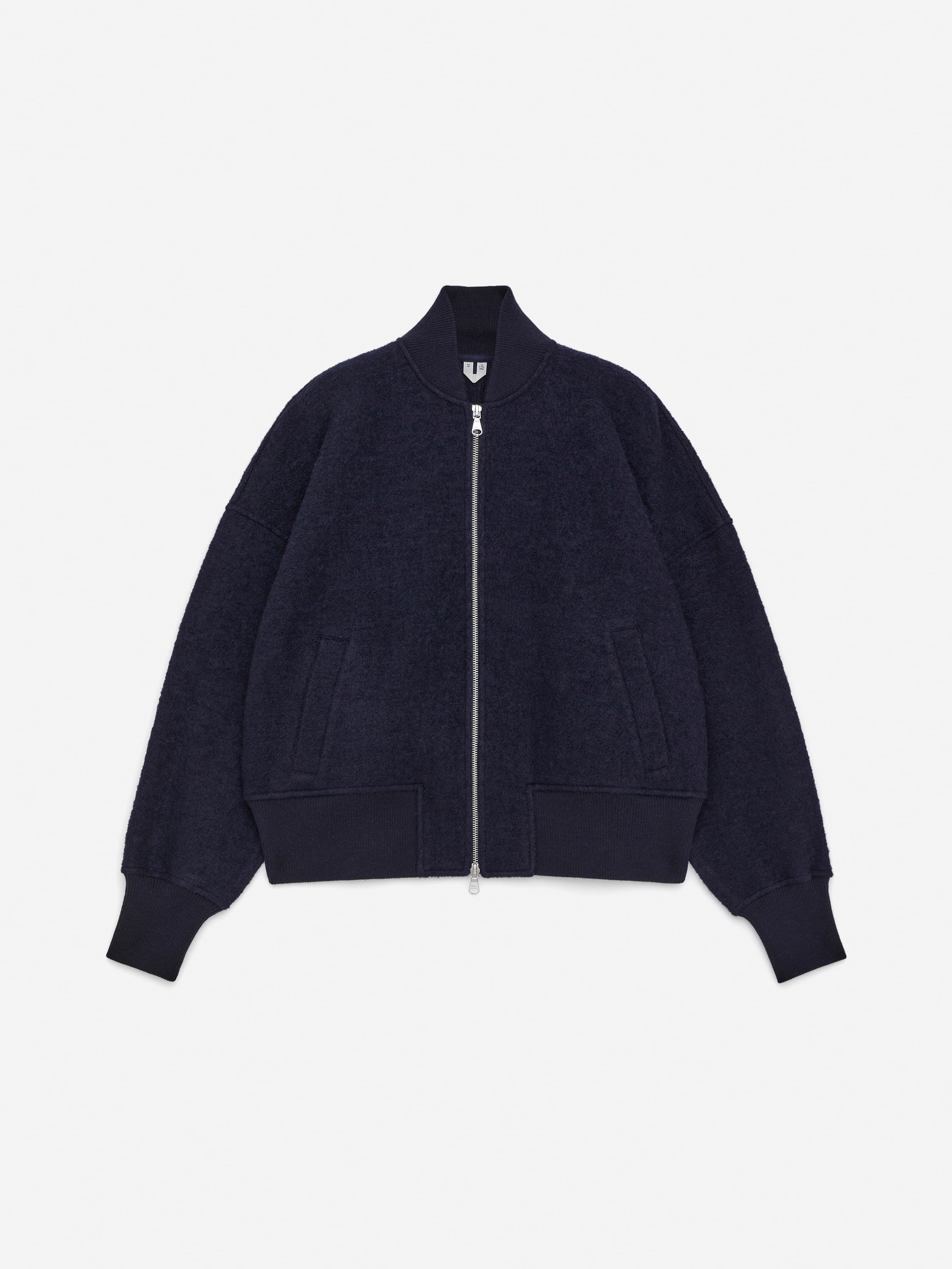 Boiled Wool Jacket - Dark Blue/Dark Khaki Green