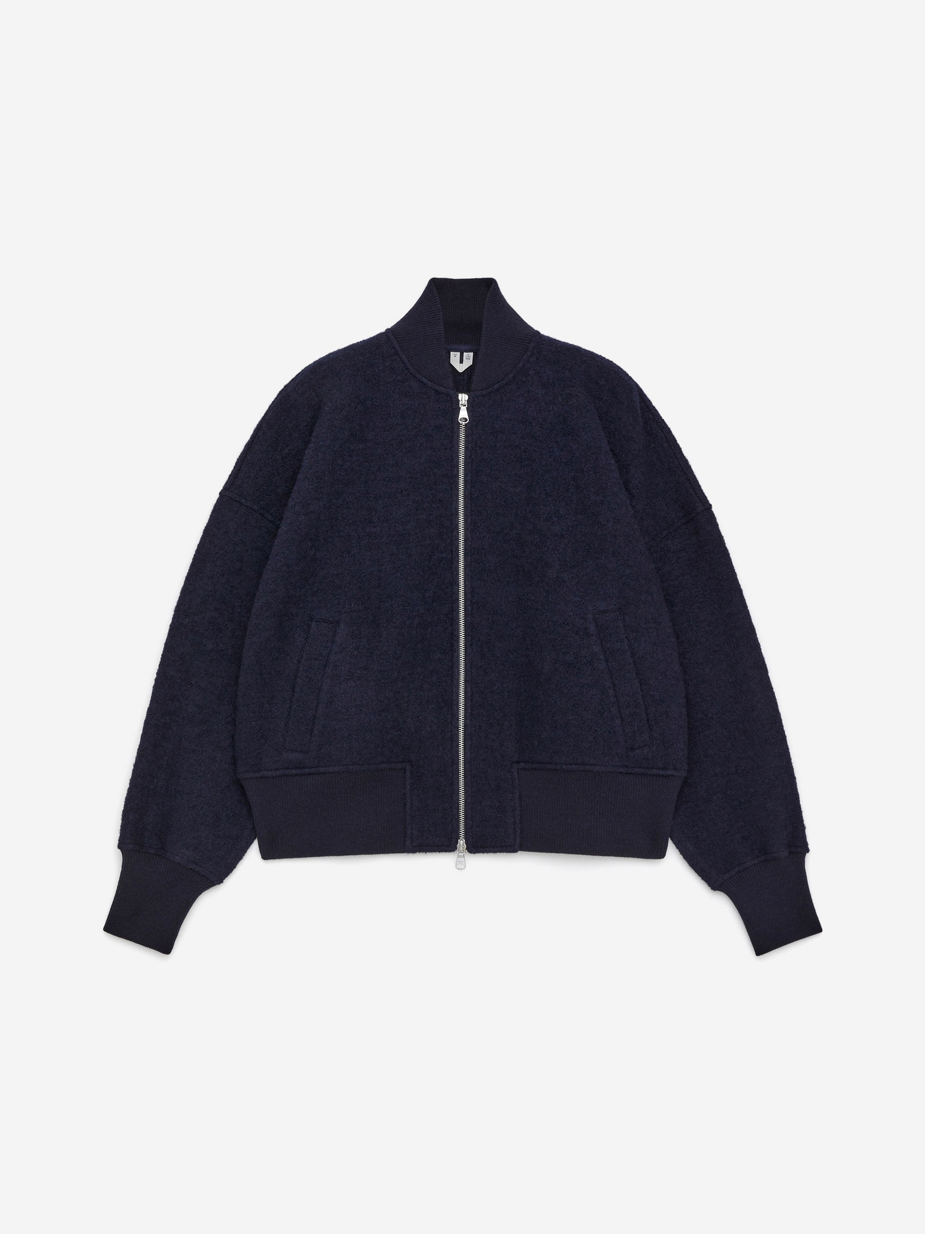 Boiled Wool Jacket-Blue-16719