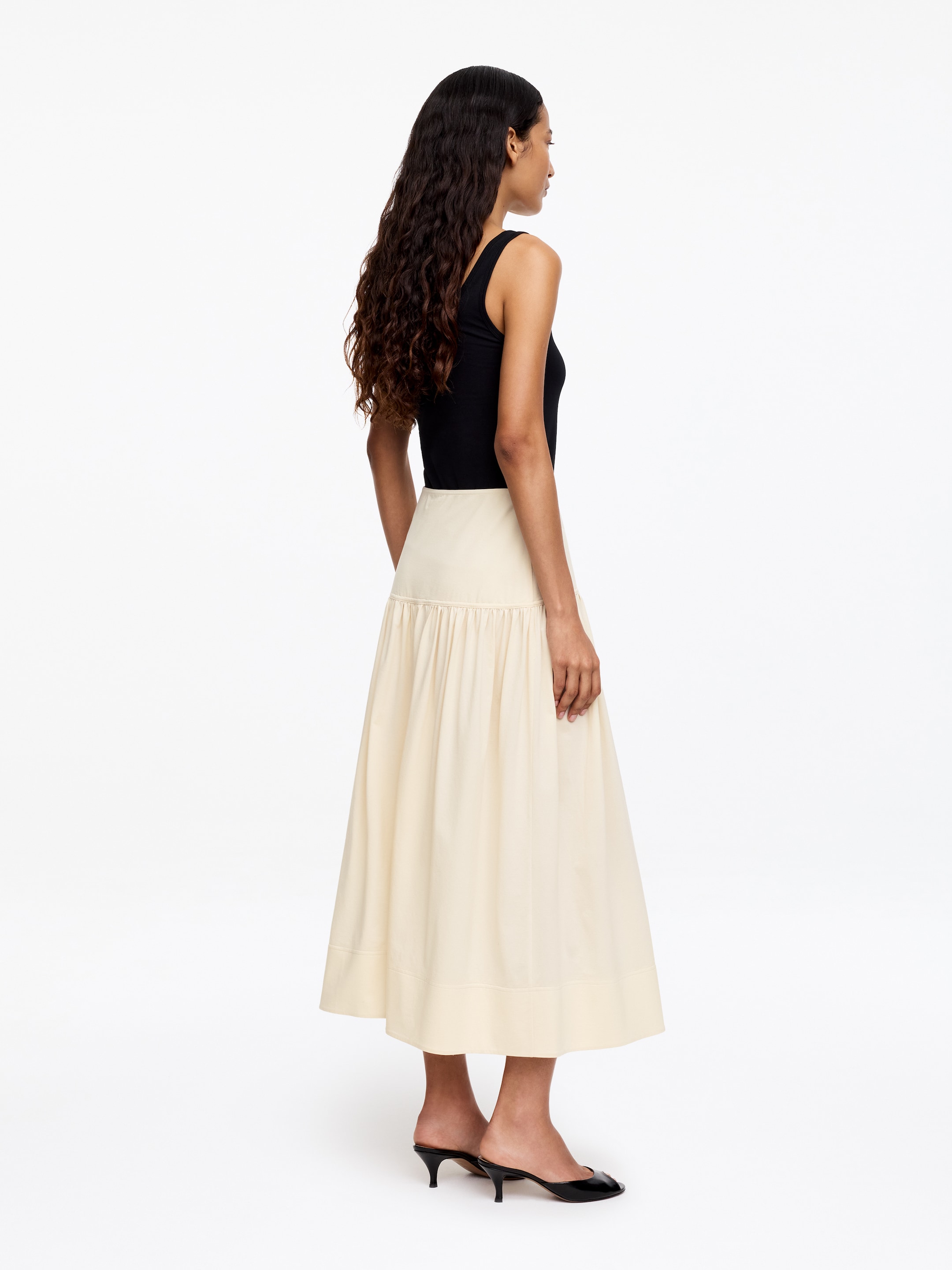 A-Line Midi Skirt - Beige - Regular fit - Women - StillMedia/Lookbook - 5