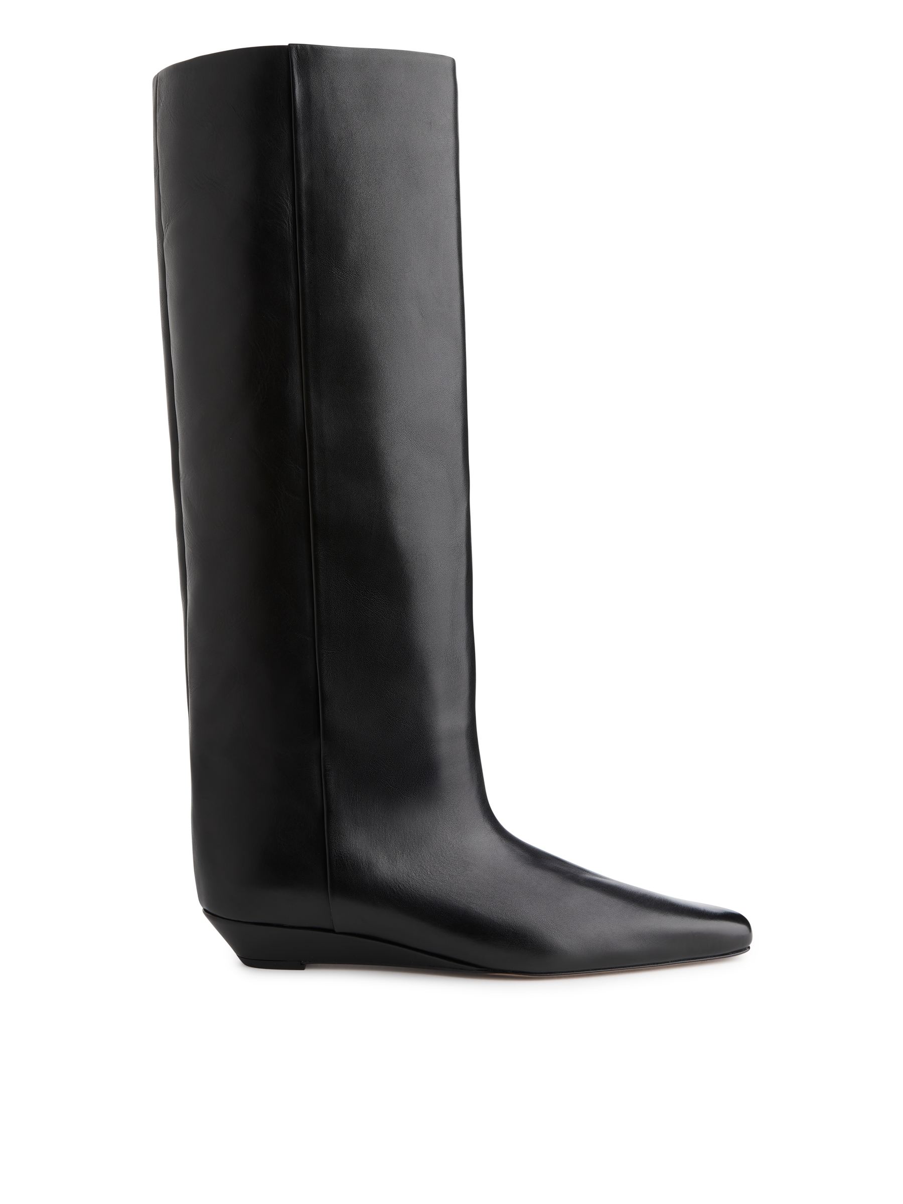 WideShaft Wedge Boots-#272628-1986