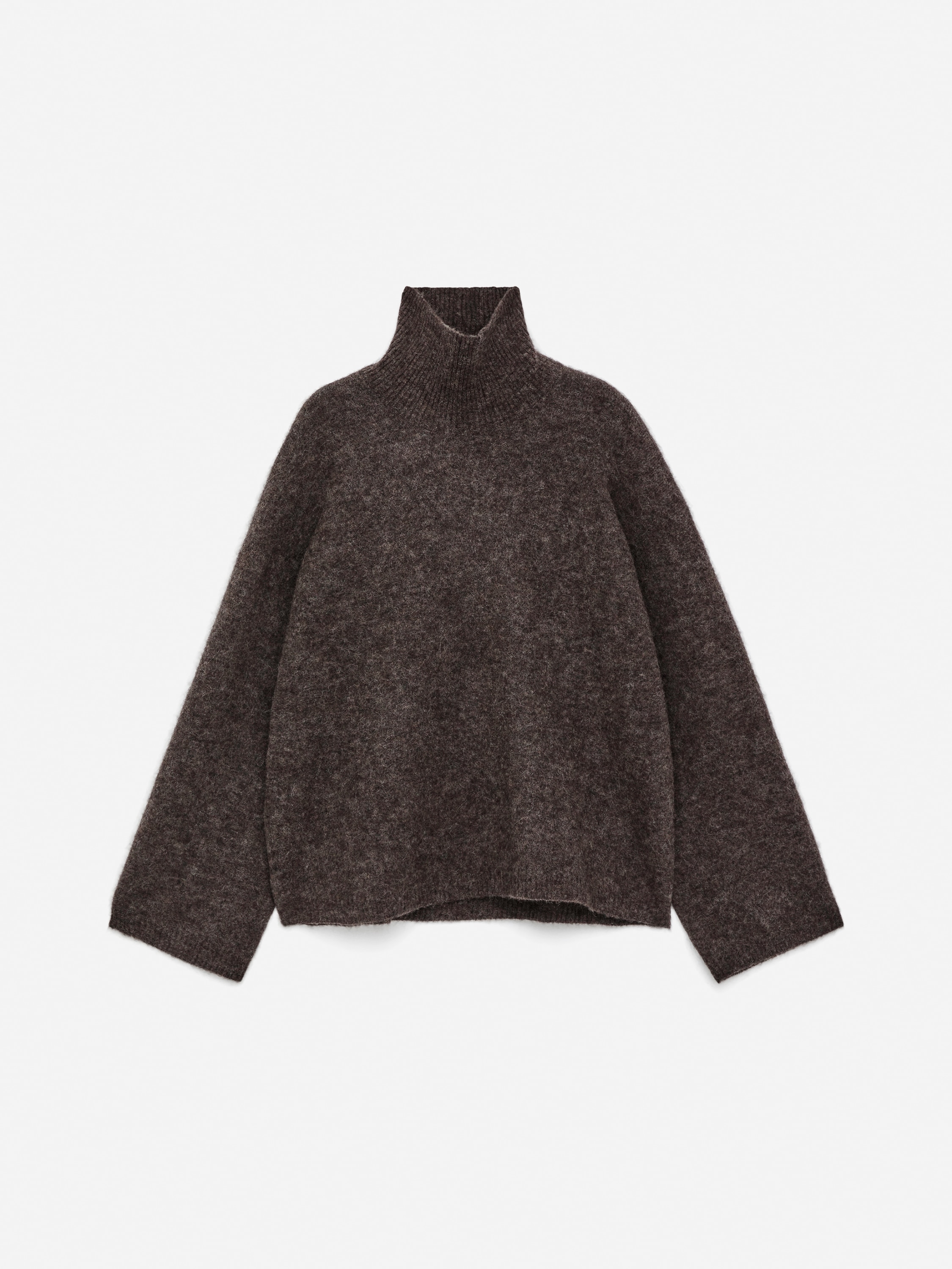 Pull à col roulé - Marron/Vert foncé/Bleu