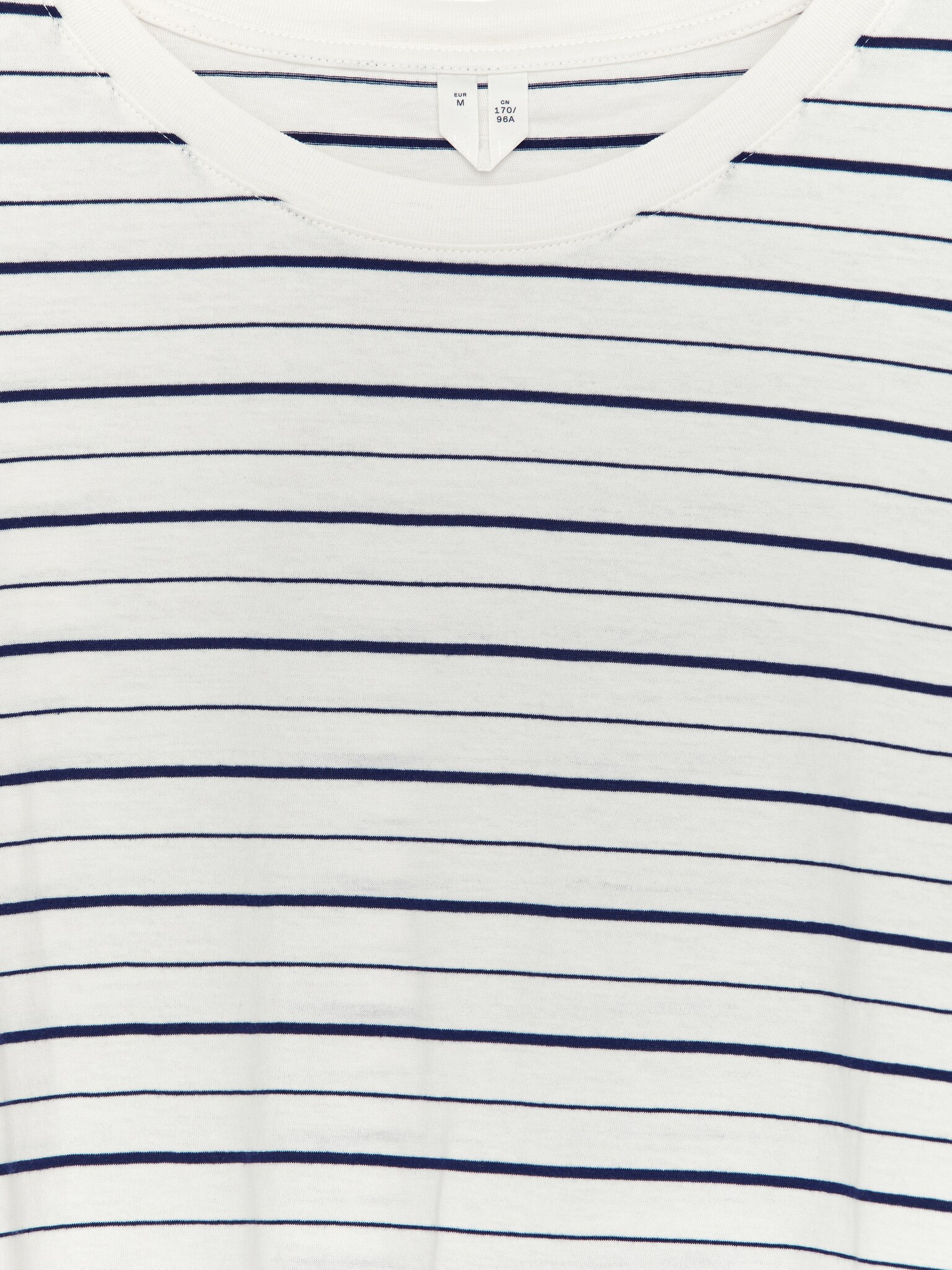 T-shirt en coton drapé - Blanc cassé/Noir/Gris chiné - 2