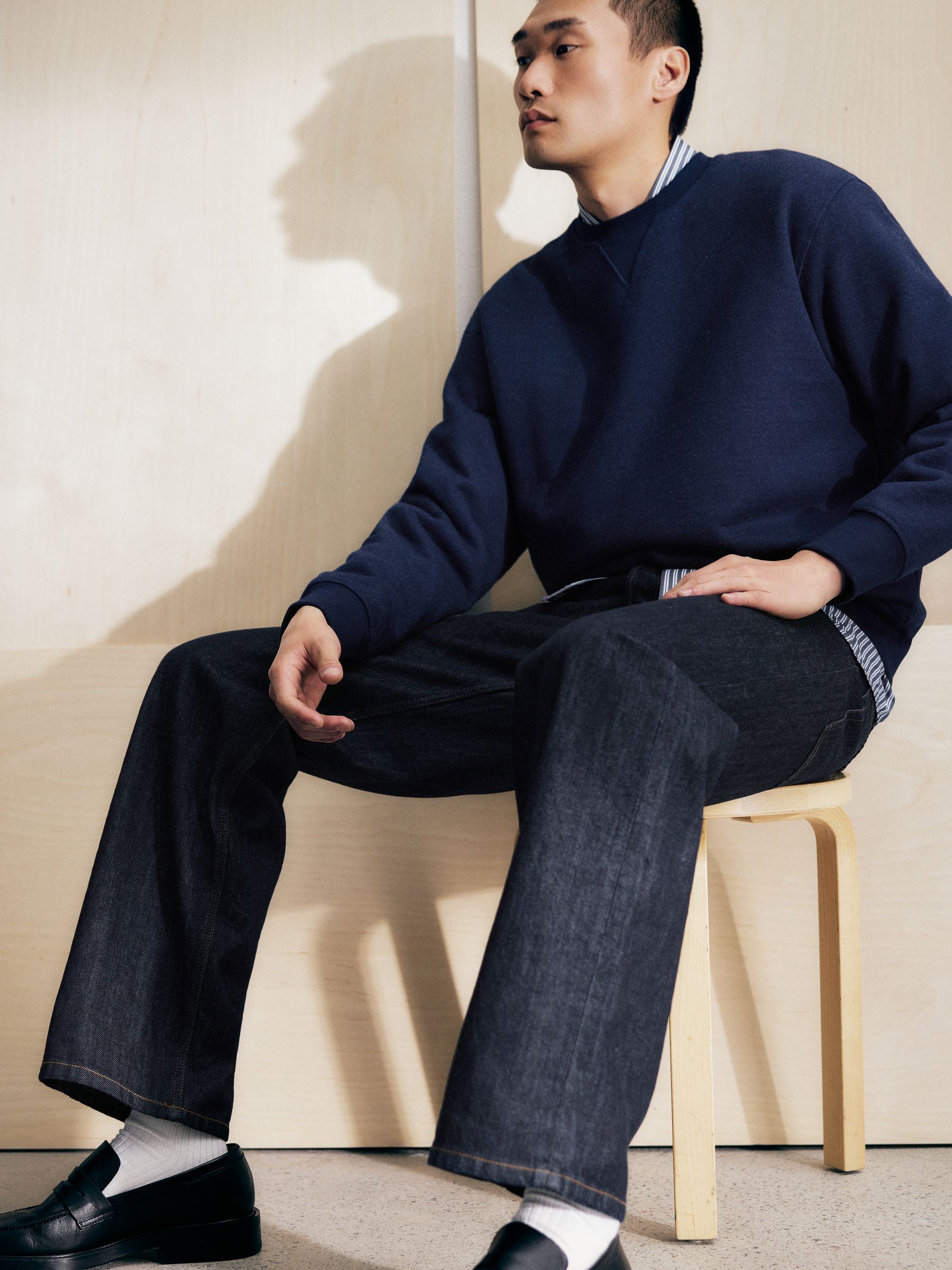 Oversized Sweatshirt-#21273C-17893