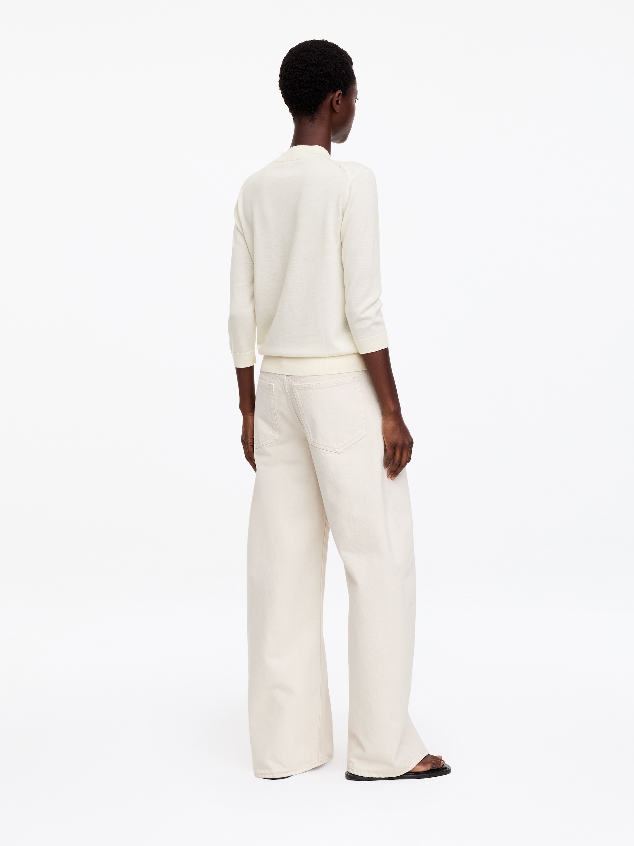 Merino Wool Mock-Neck Top - Off-white - Regular fit - women - StillMedia/Lookbook - 3