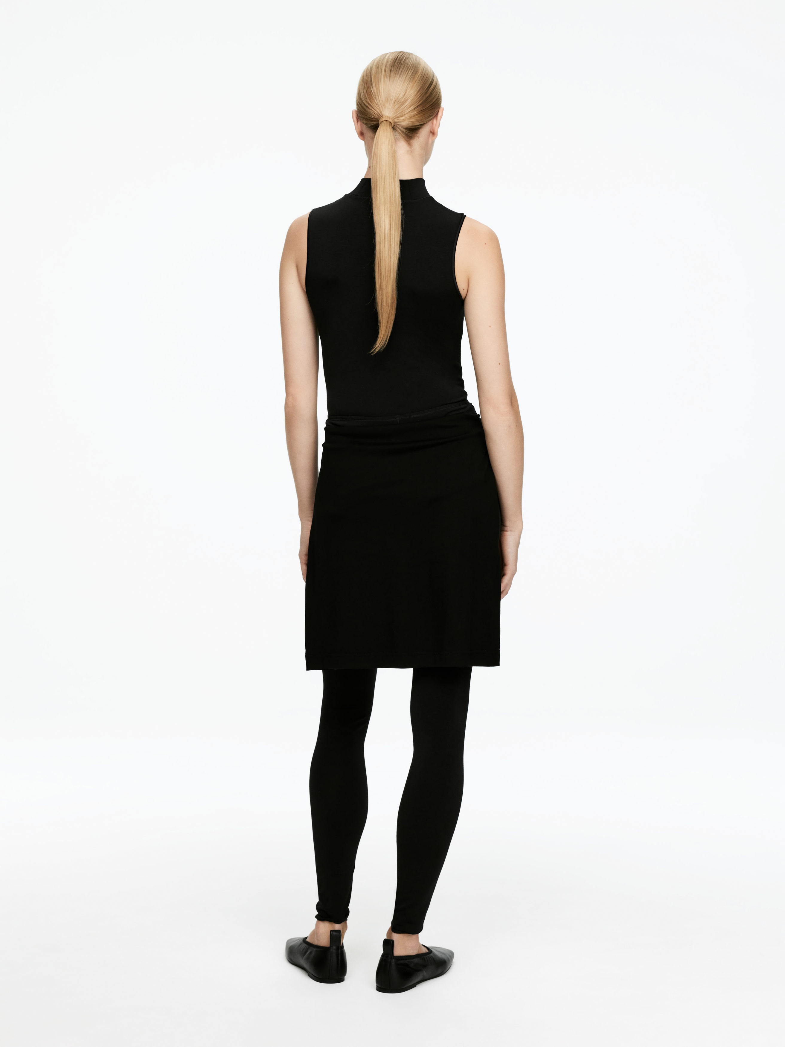 Stretch Mock-Neck Bodysuit - Black - Slim fit - Women - StillMedia/Lookbook - 4