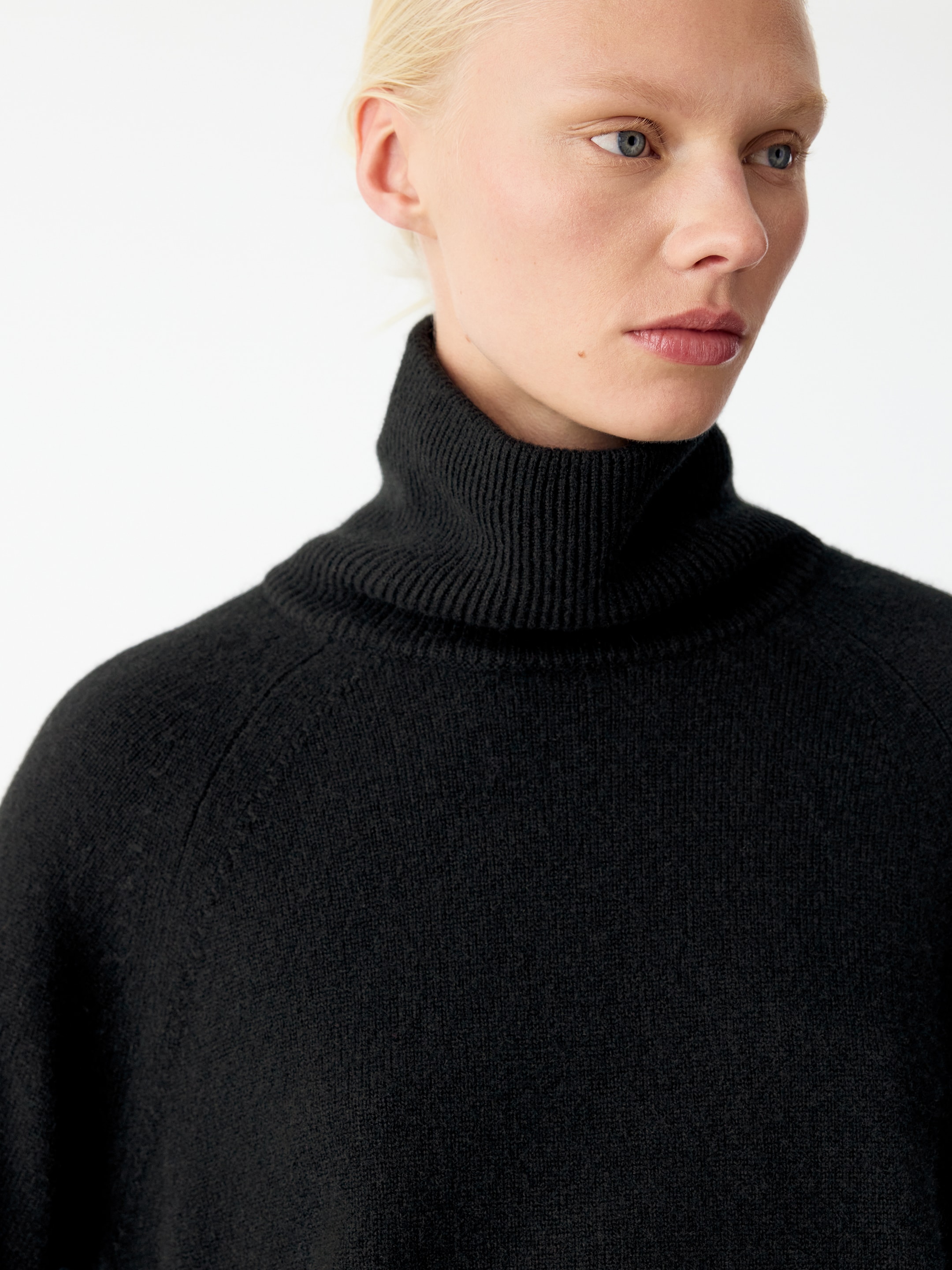 Pure Cashmere Roll-Neck Jumper - Black - Loose fit - women - StillMedia/Lookbook - 6