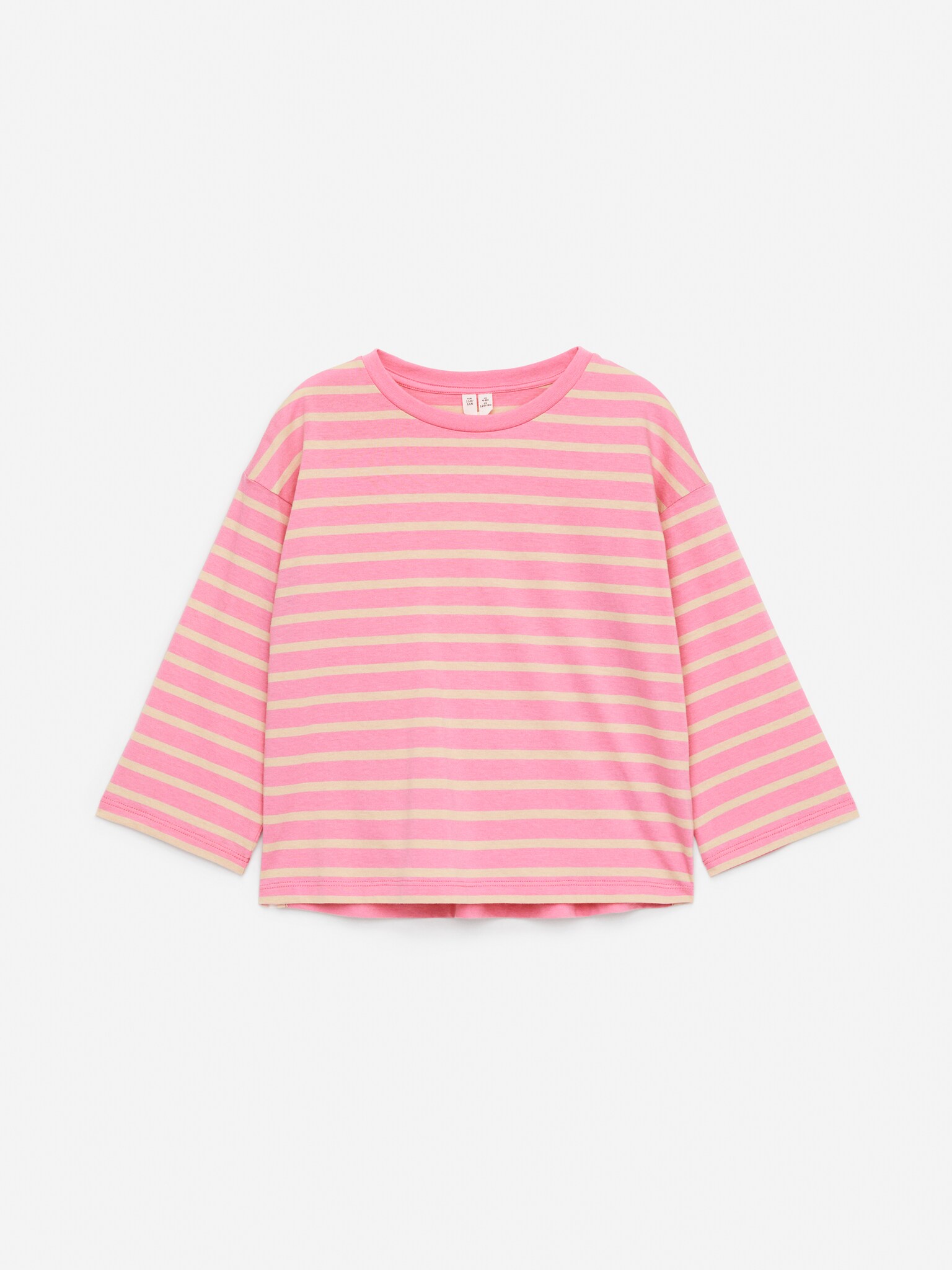 Long-Sleeved T-Shirt - Różowy/Beżowy/Beżowy/Tęczowy/Fioletowy/czerwony/Złamana biel/Kolorowe paski/Biały/Niebieski/Różowy/Pomarańczowy/Złamana biel/Renifer