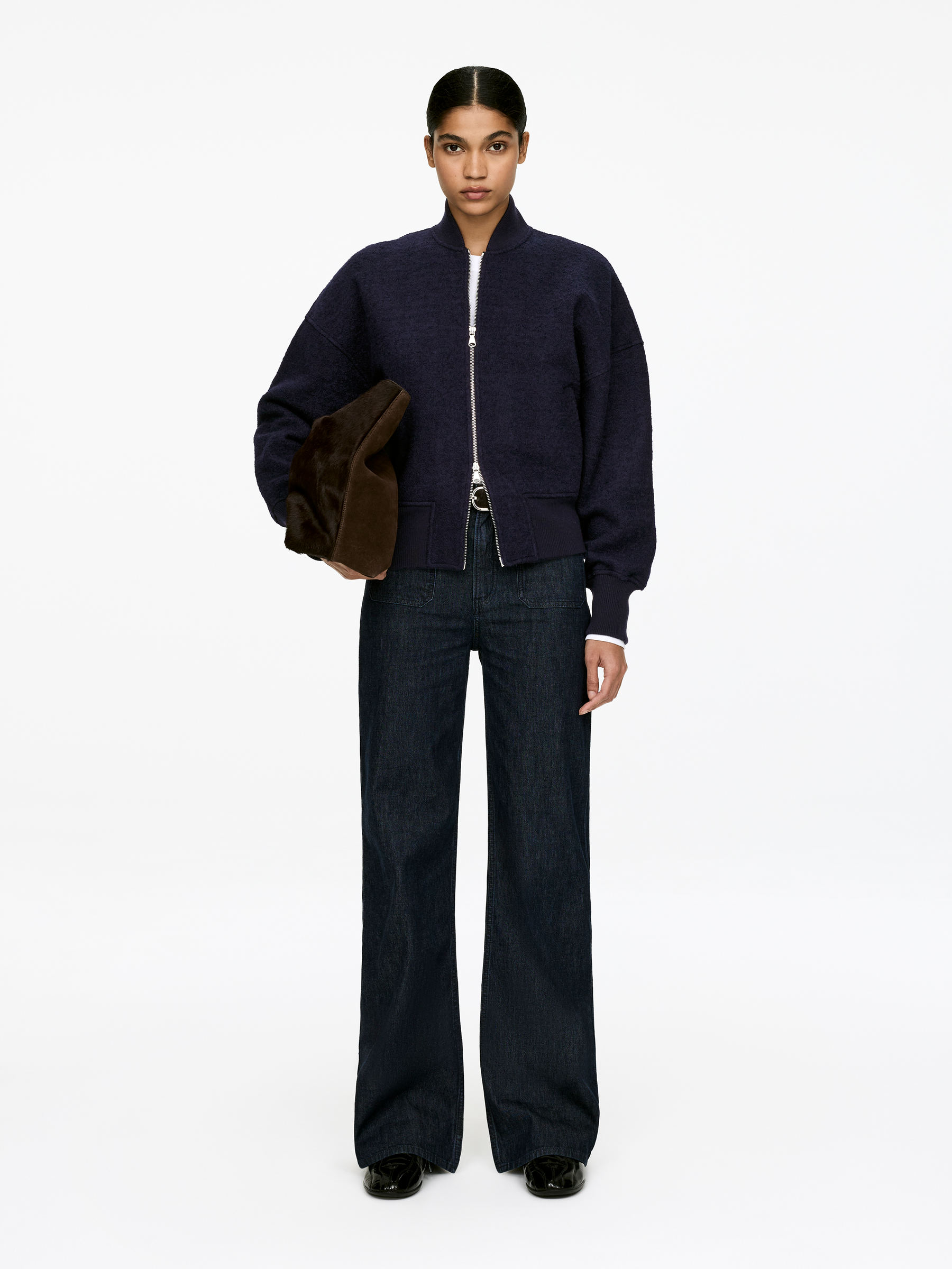 Boiled Wool Jacket-#0A041F-16719