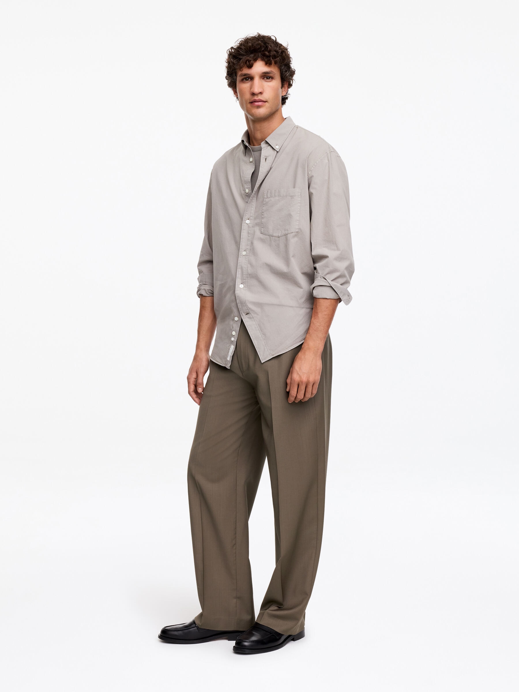 Weite Pull-on-Hose - Graubraun - Loose Fit - Men - StillMedia/Lookbook - 5