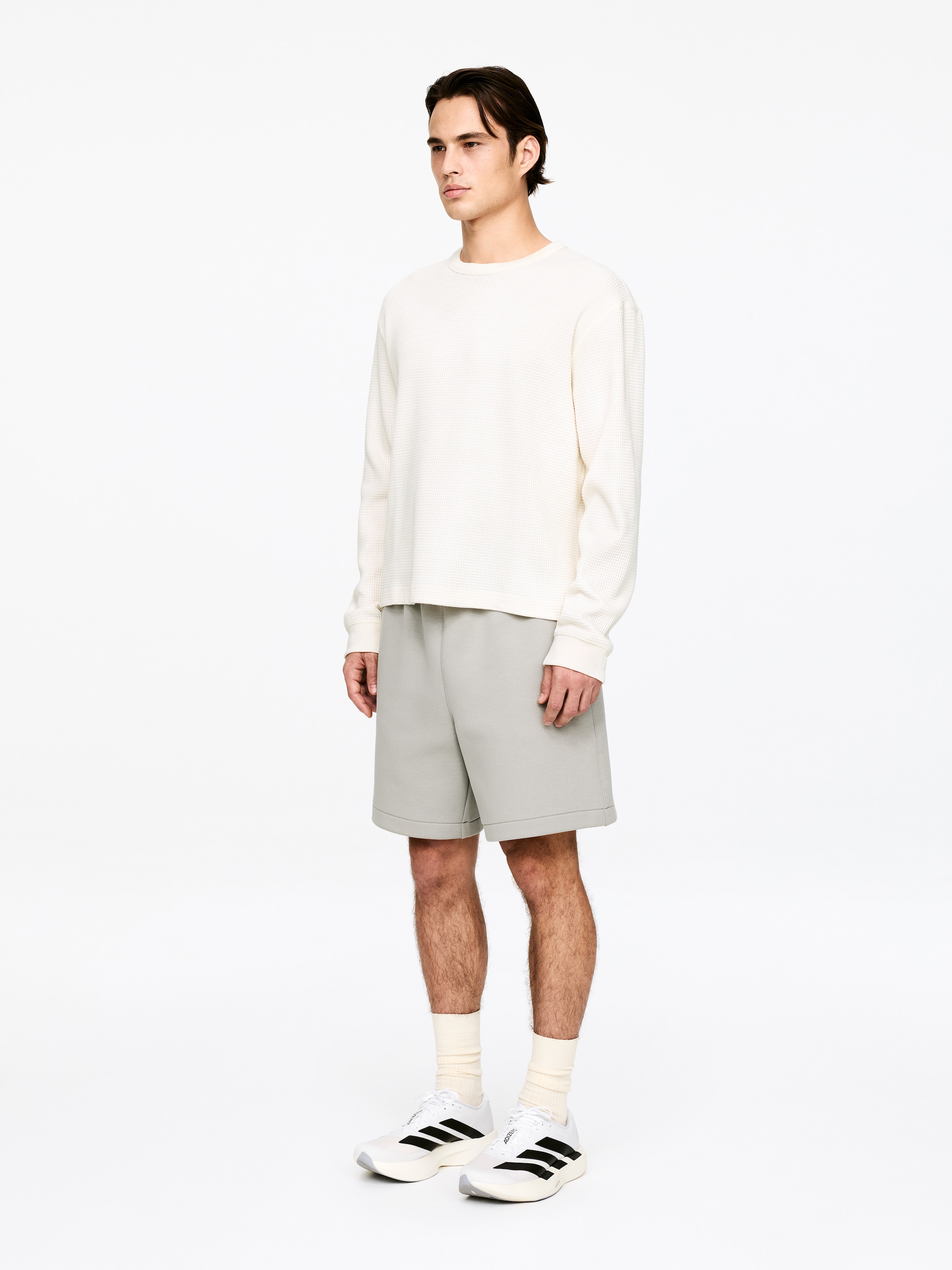 ARKET ACTIVE Oberteil mit Waffelstruktur - Cremeweiß - Regular Fit - Herren - StillMedia/Lookbook - 2