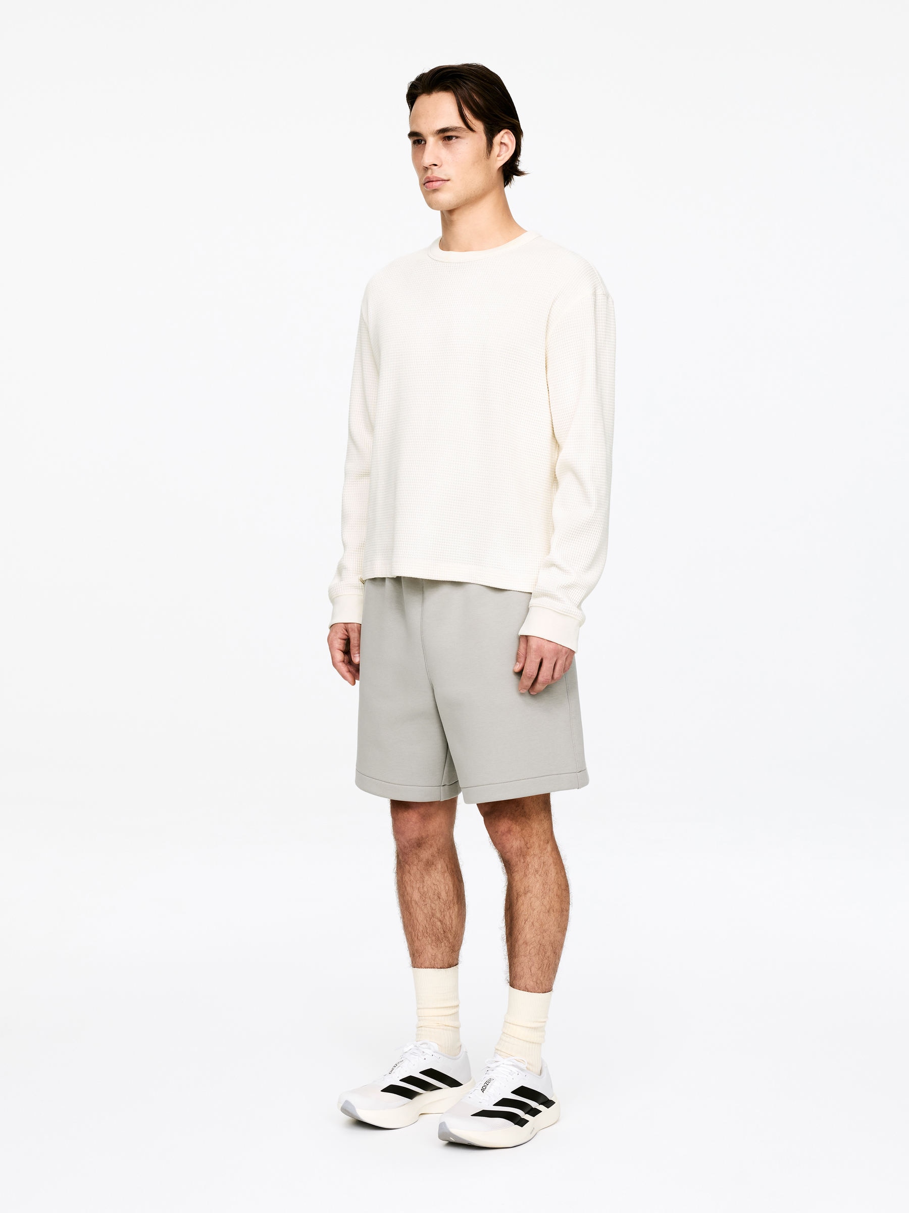 Langarmshirt mit Waffelstruktur - Cremeweiß - Regular Fit - Herren - StillMedia/Lookbook - 2