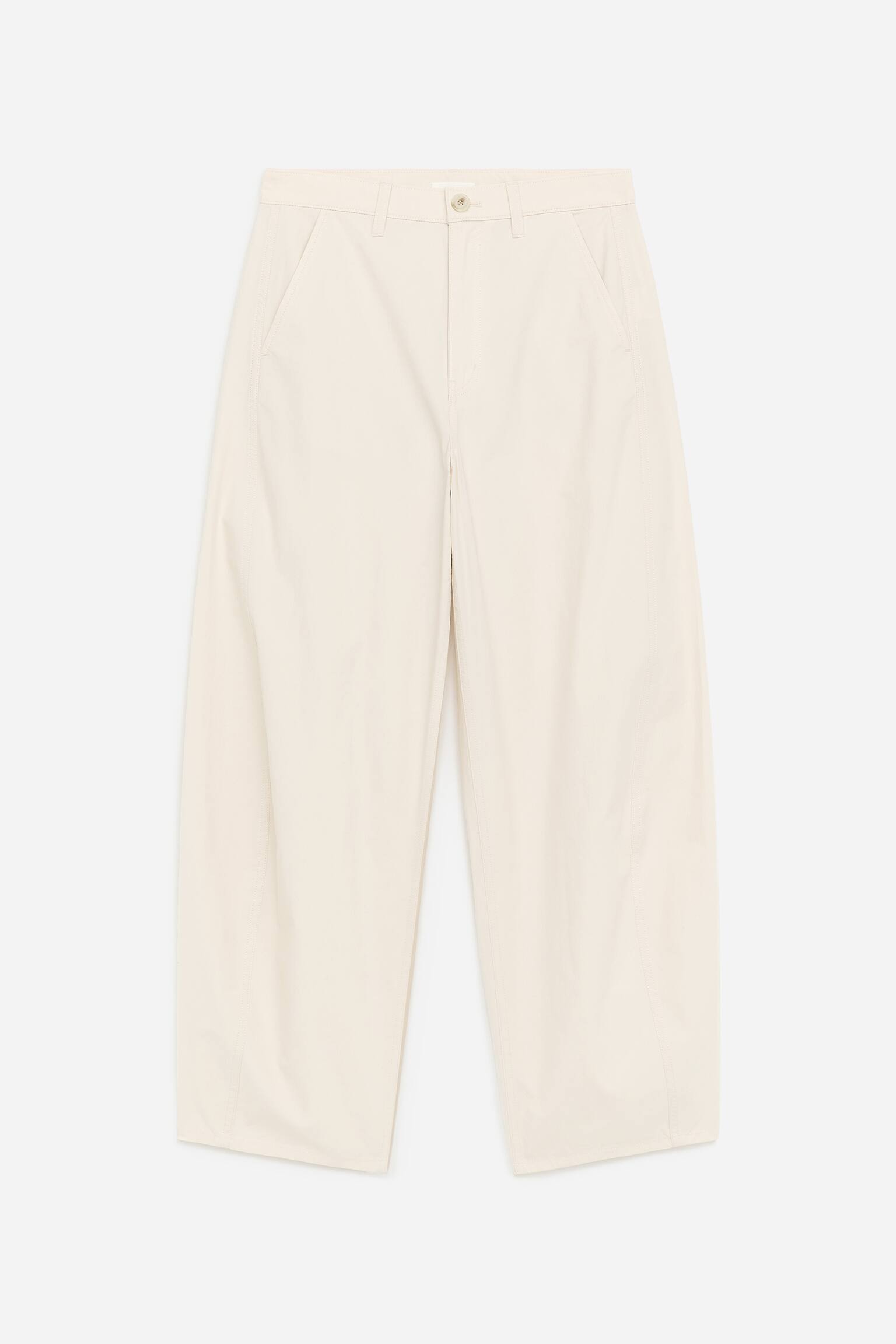 Spodnie z nogawkami typu barrel - Złamana biel/Beżowy/Czarny - 2