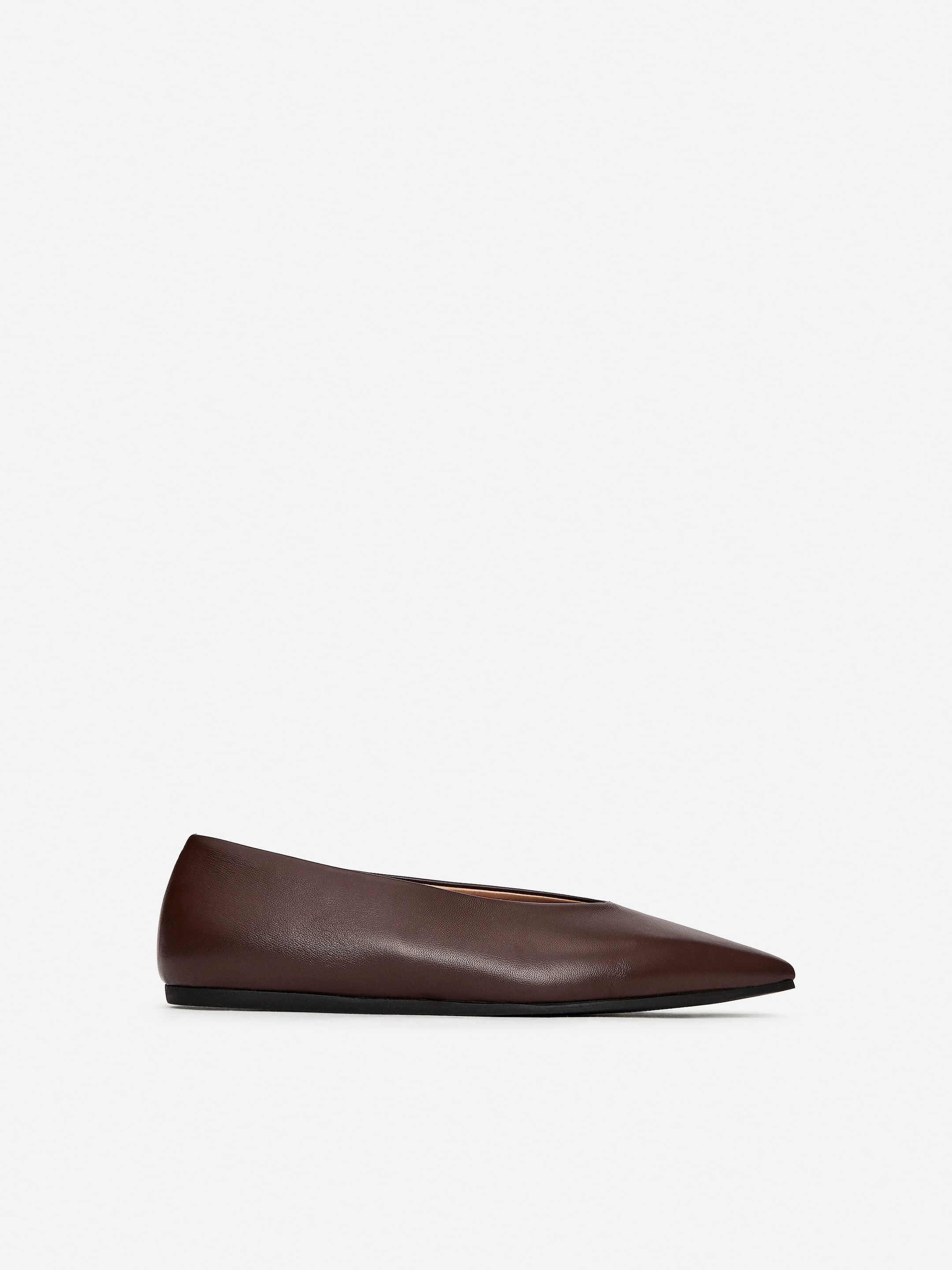 Visualizza immagine più grande: Ballerine in pelle - Marrone scuro - DONNA | H&M IT 1