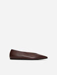 Brown Embossed Leather Flat main image 1