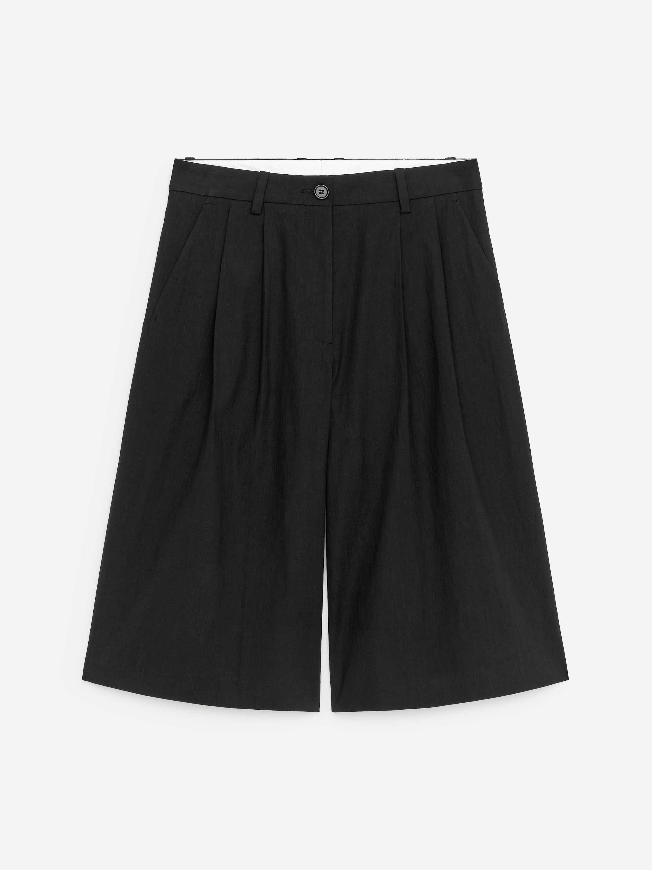 Shorts med vide ben - Sort