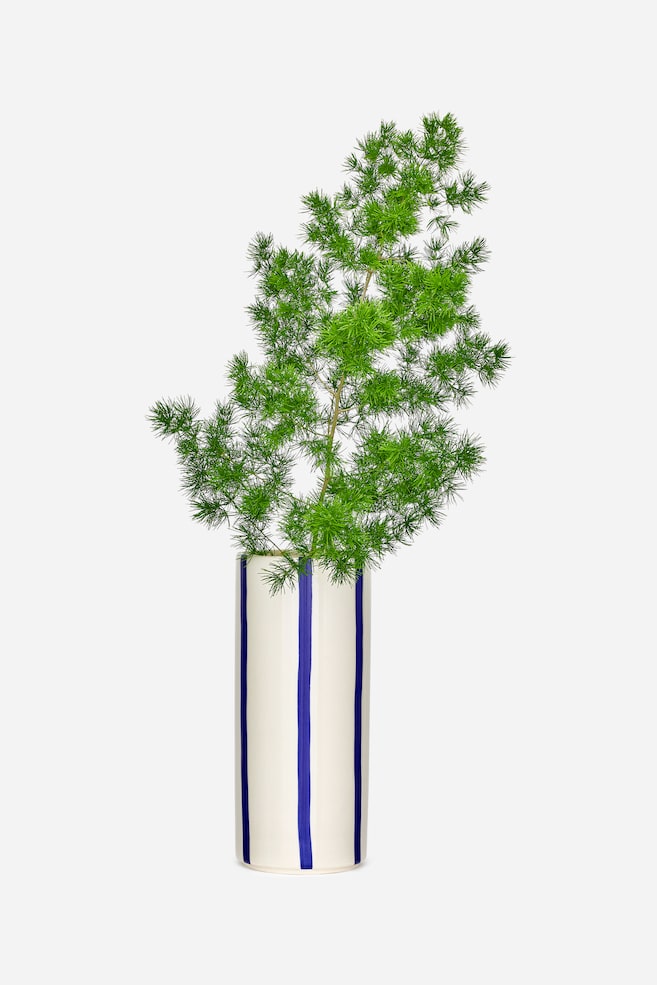Keramieken vaas van 23 cm - Blauw/wit/Geel/wit/Wit/blauw/Felblauw/Wit/blauw - 1
