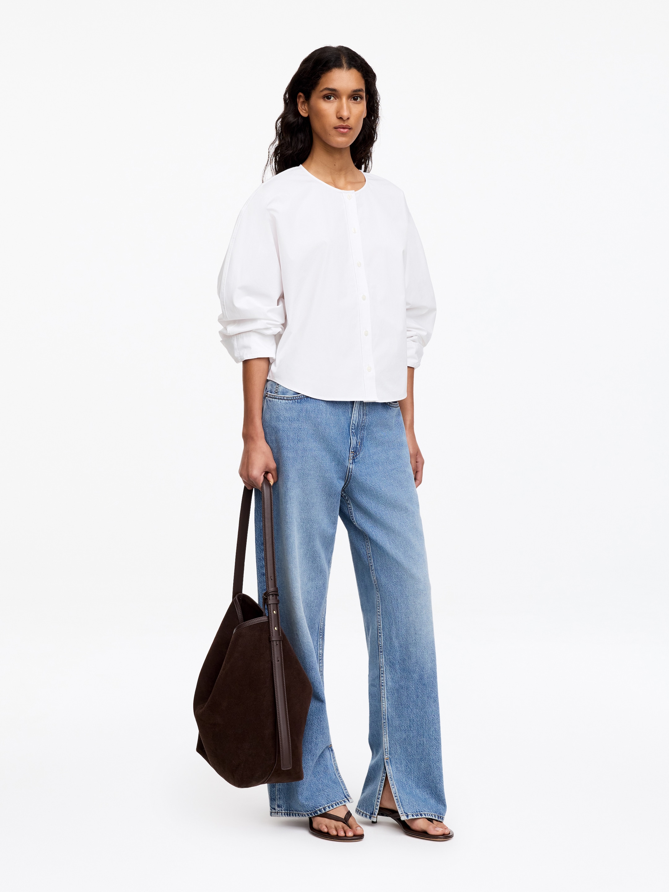 Hemd aus Baumwoll-Popeline - Weiß - Regular Fit - Women - StillMedia/Lookbook - 3