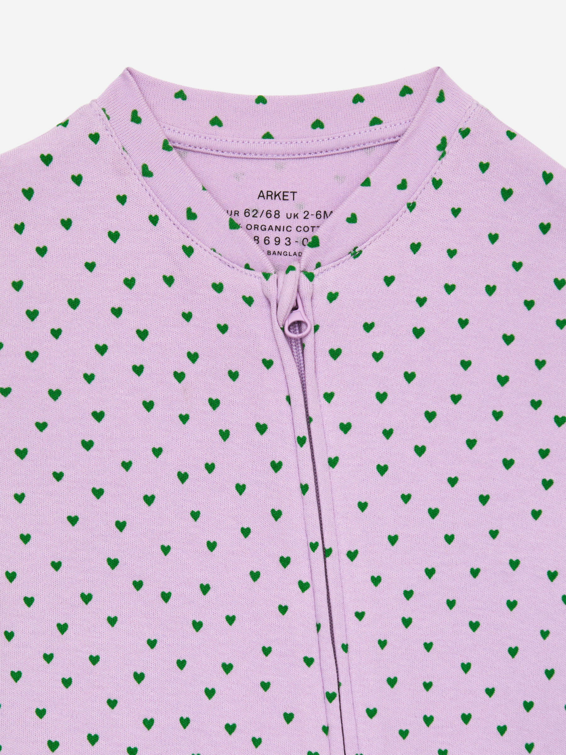 All-In-One Pyjama - Lilac/Green Hearts - Regular fit - Children - StillMedia/DescriptiveDetail - 3