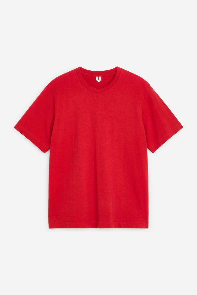 Ruimvallend T-shirt van 220 gsm jersey - Rood/Kakigroen/Wit/Offwhite/Lichtgrijs gemêleerd/Geel/Donkerblauw/Zwart/Roze/Taupe/Felblauw - 1