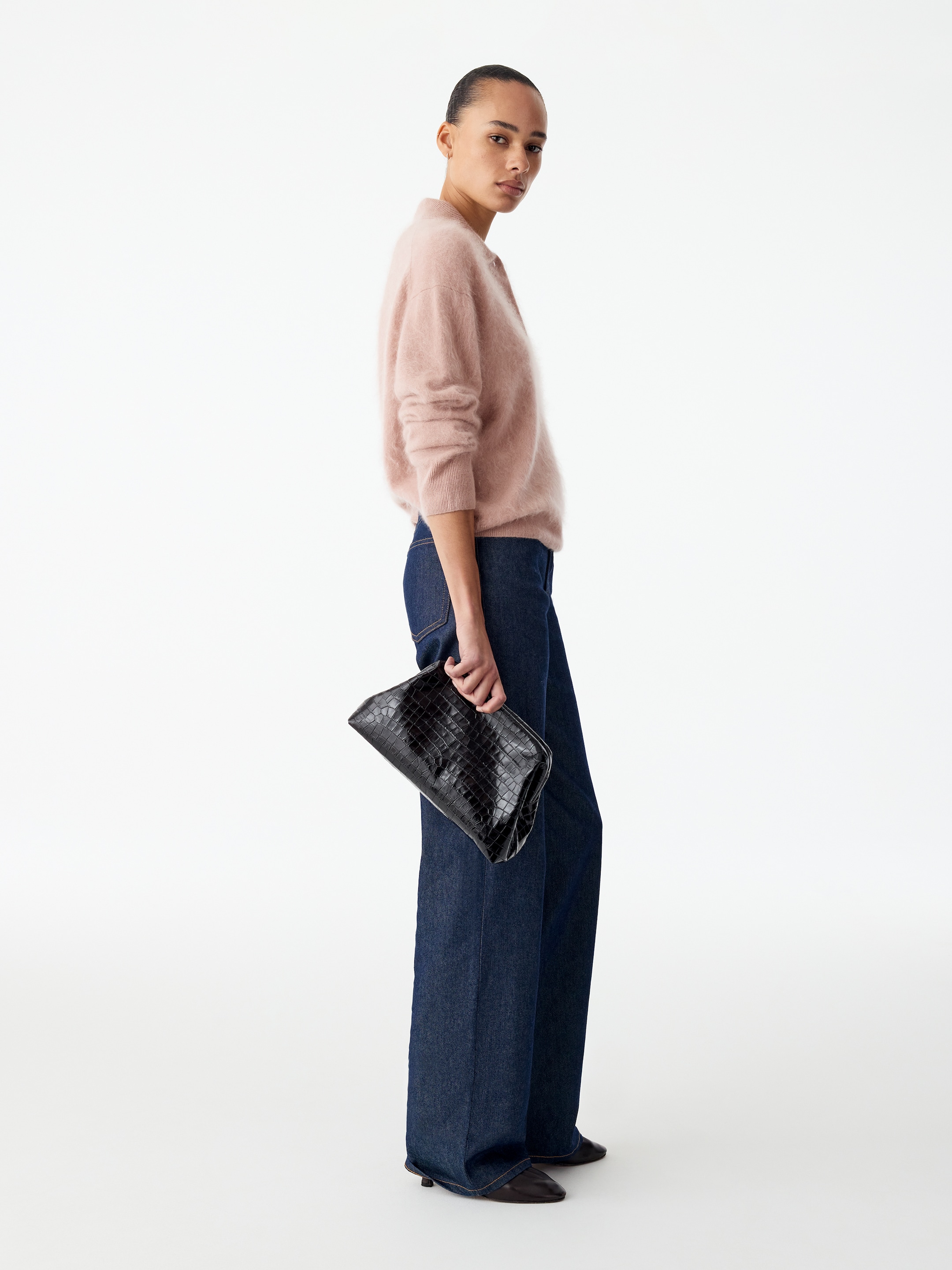 Polo de cachemir cepillado - Rosa - Corte holgado - women - StillMedia/Lookbook - 7