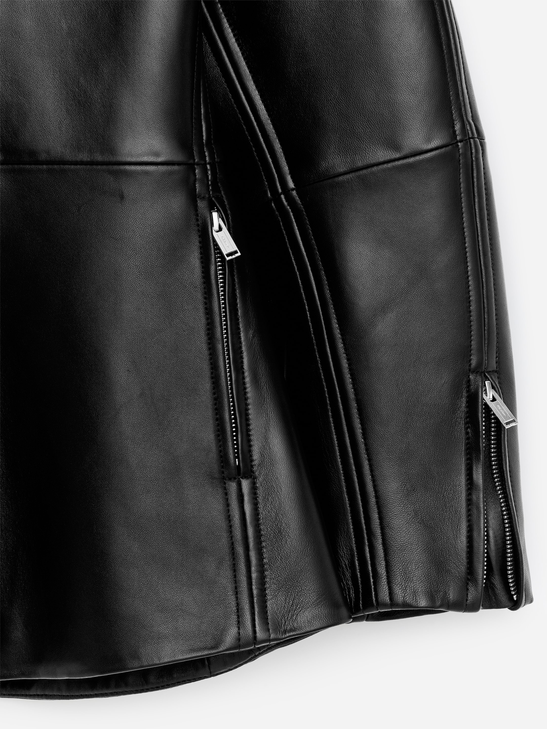 Chaqueta de piel escultórica - Negro - Corte ajustado - Women - StillMedia/DescriptiveDetail - 1